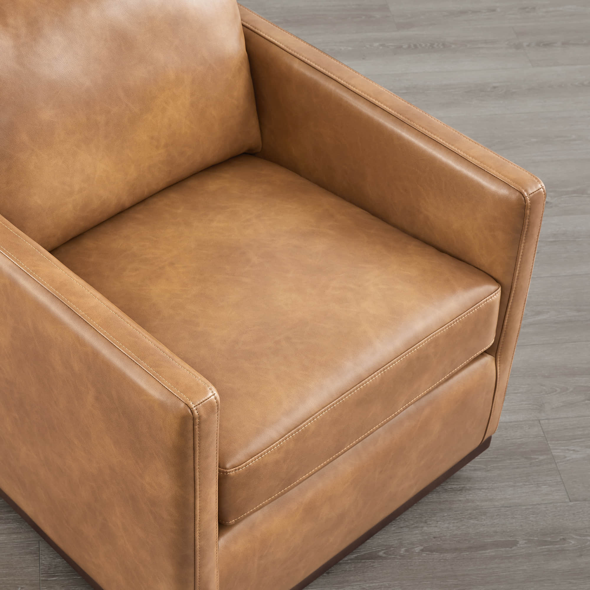 Henry Swivel Accent Chair with Wood Base