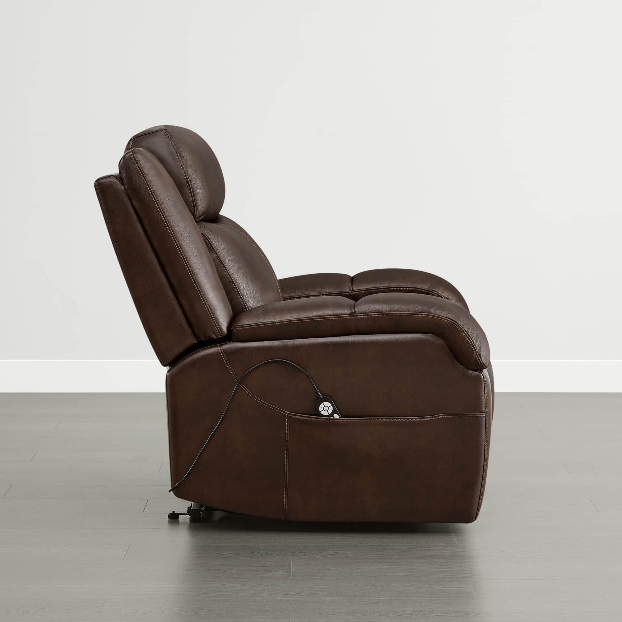 Isaac Genuine Leather Lift Assist Recliner With Power Headrest