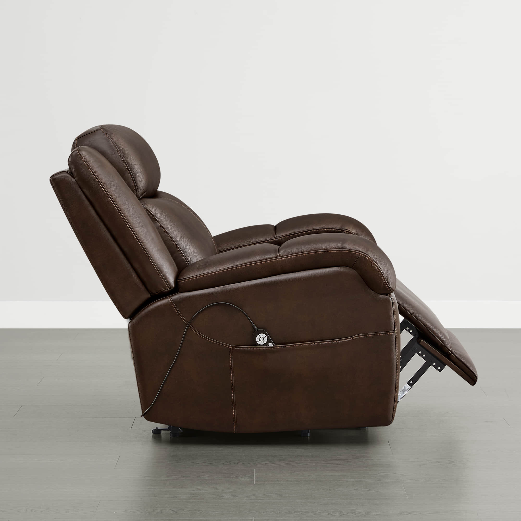 Isaac Genuine Leather Lift Assist Recliner With Power Headrest