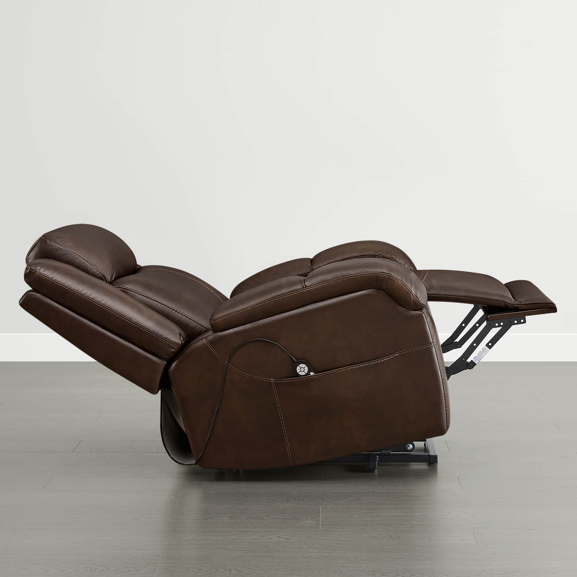 Isaac Genuine Leather Lift Assist Recliner With Power Headrest