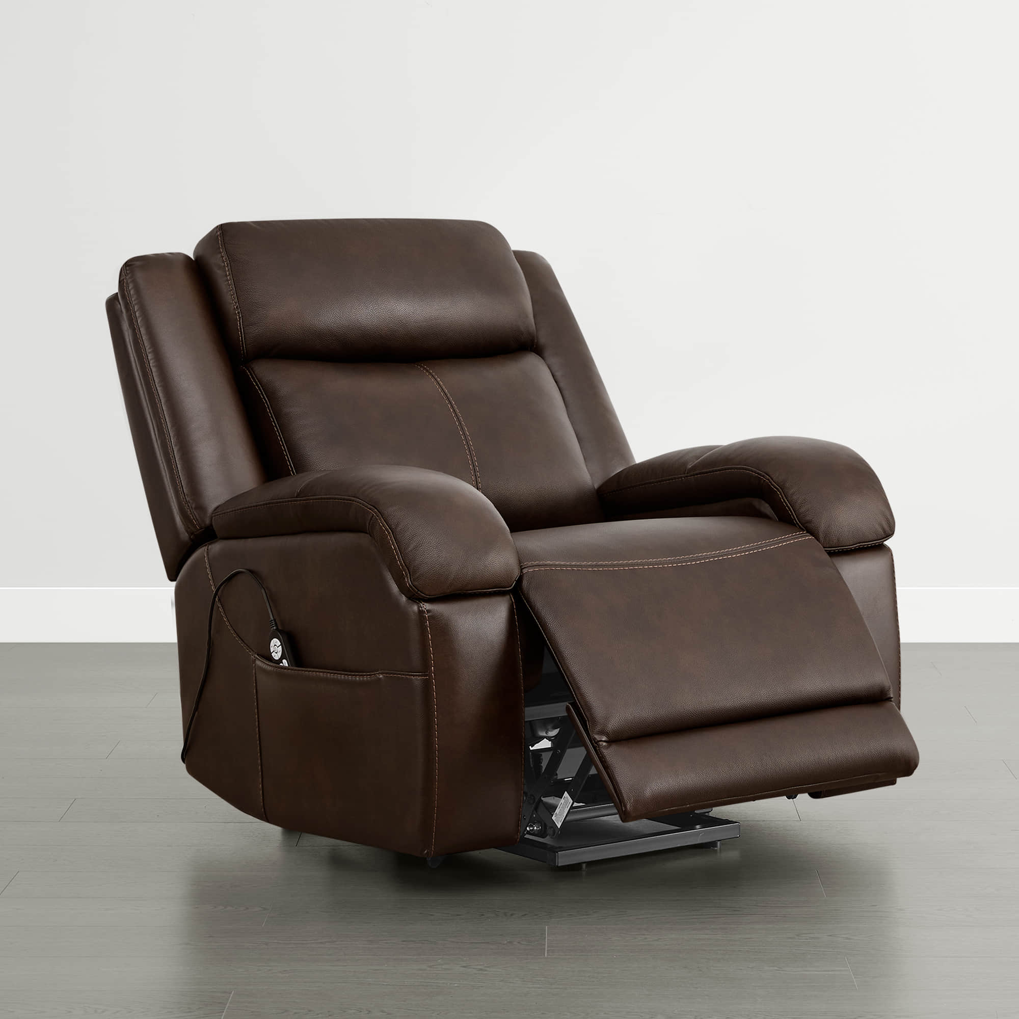 Isaac Genuine Leather Lift Assist Recliner With Power Headrest