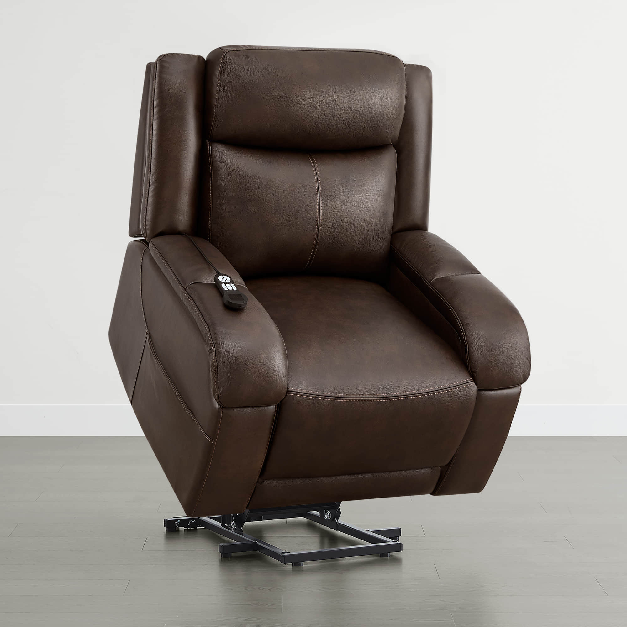 Isaac Genuine Leather Lift Assist Recliner With Power Headrest