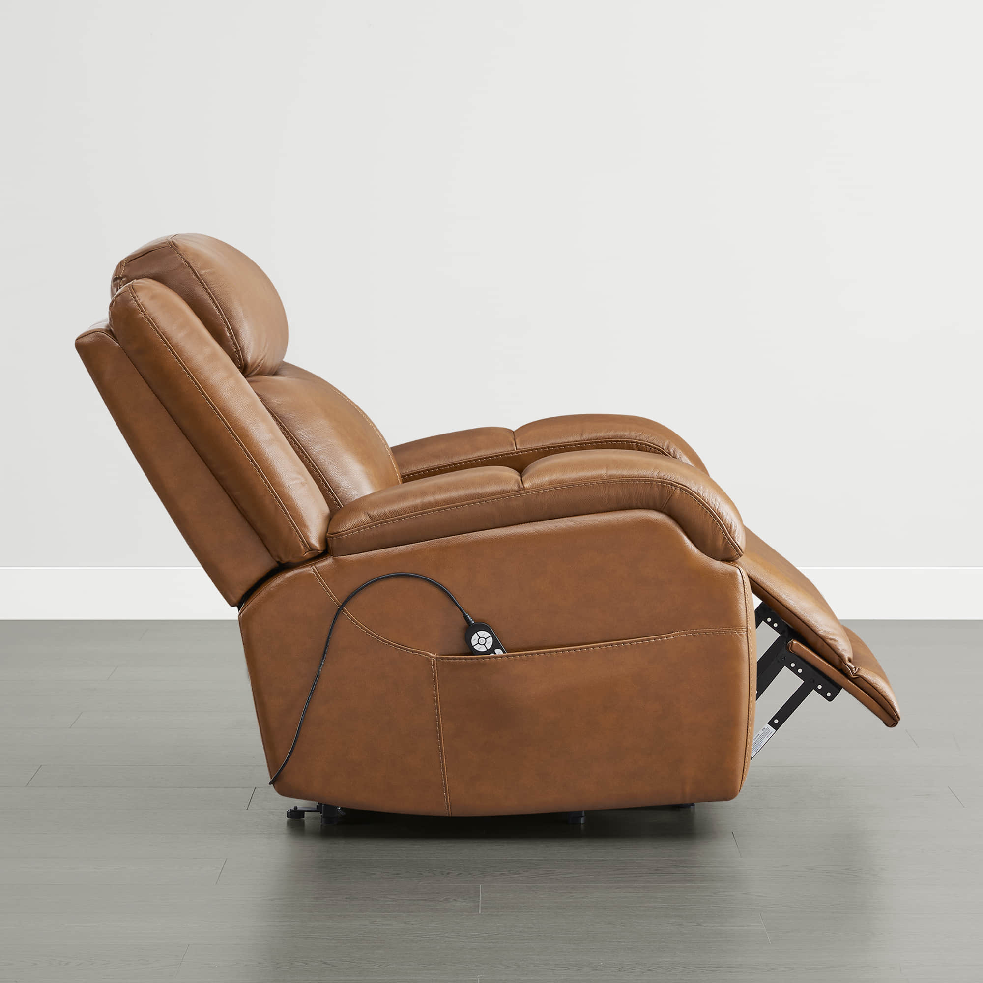 Isaac Genuine Leather Lift Assist Recliner With Power Headrest