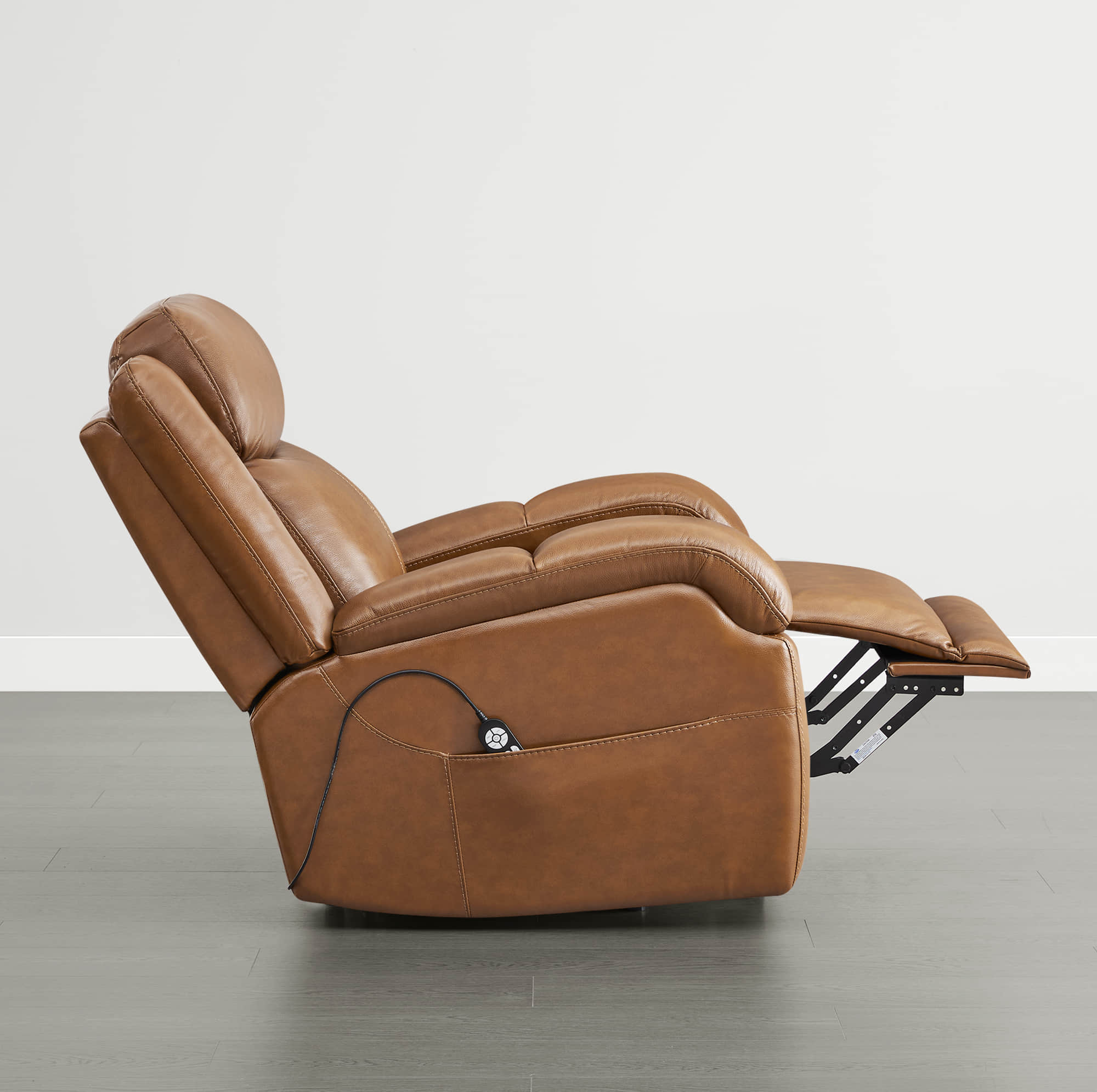Isaac Genuine Leather Lift Assist Recliner With Power Headrest