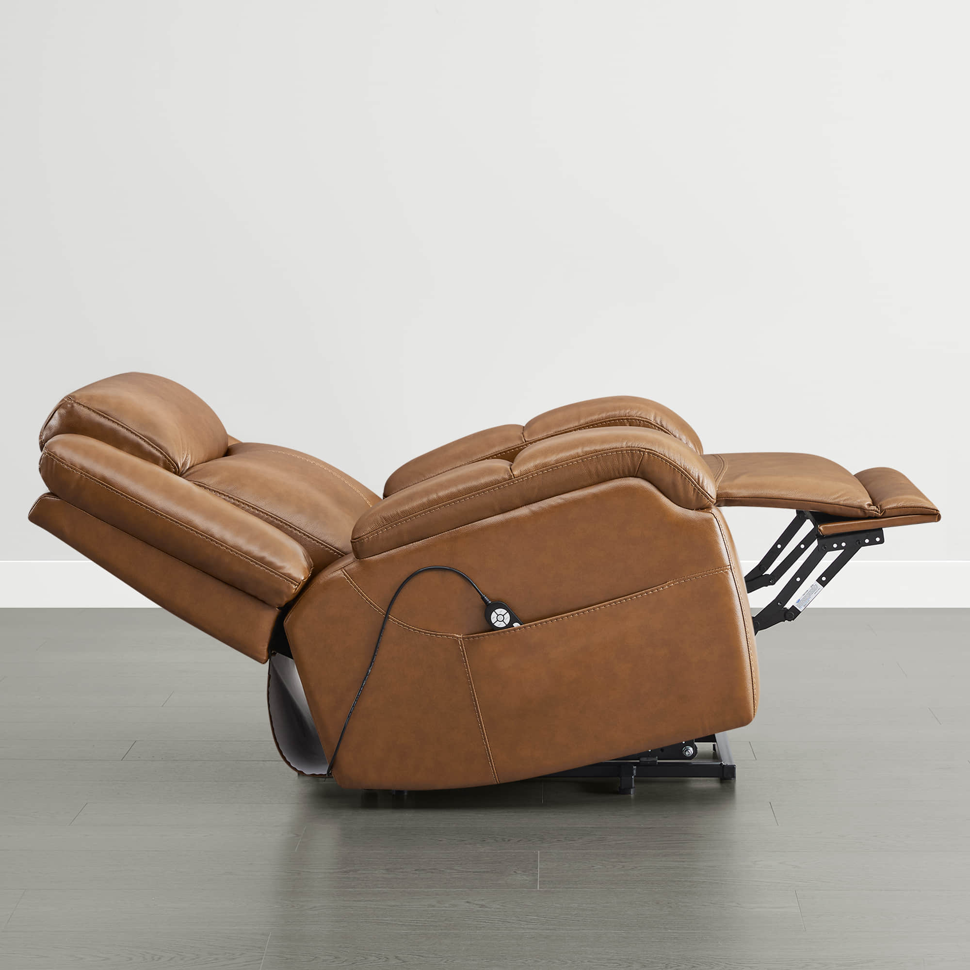 Isaac Genuine Leather Lift Assist Recliner With Power Headrest