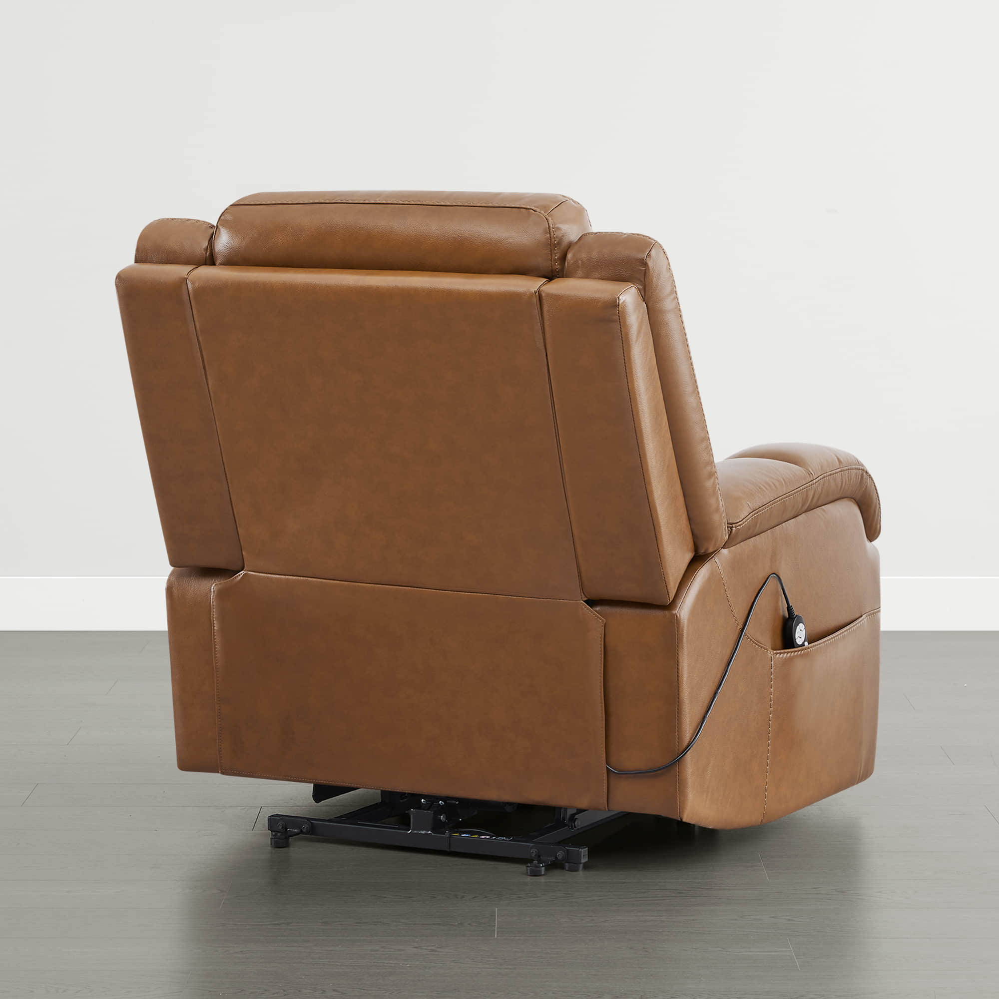 Isaac Genuine Leather Lift Assist Recliner With Power Headrest