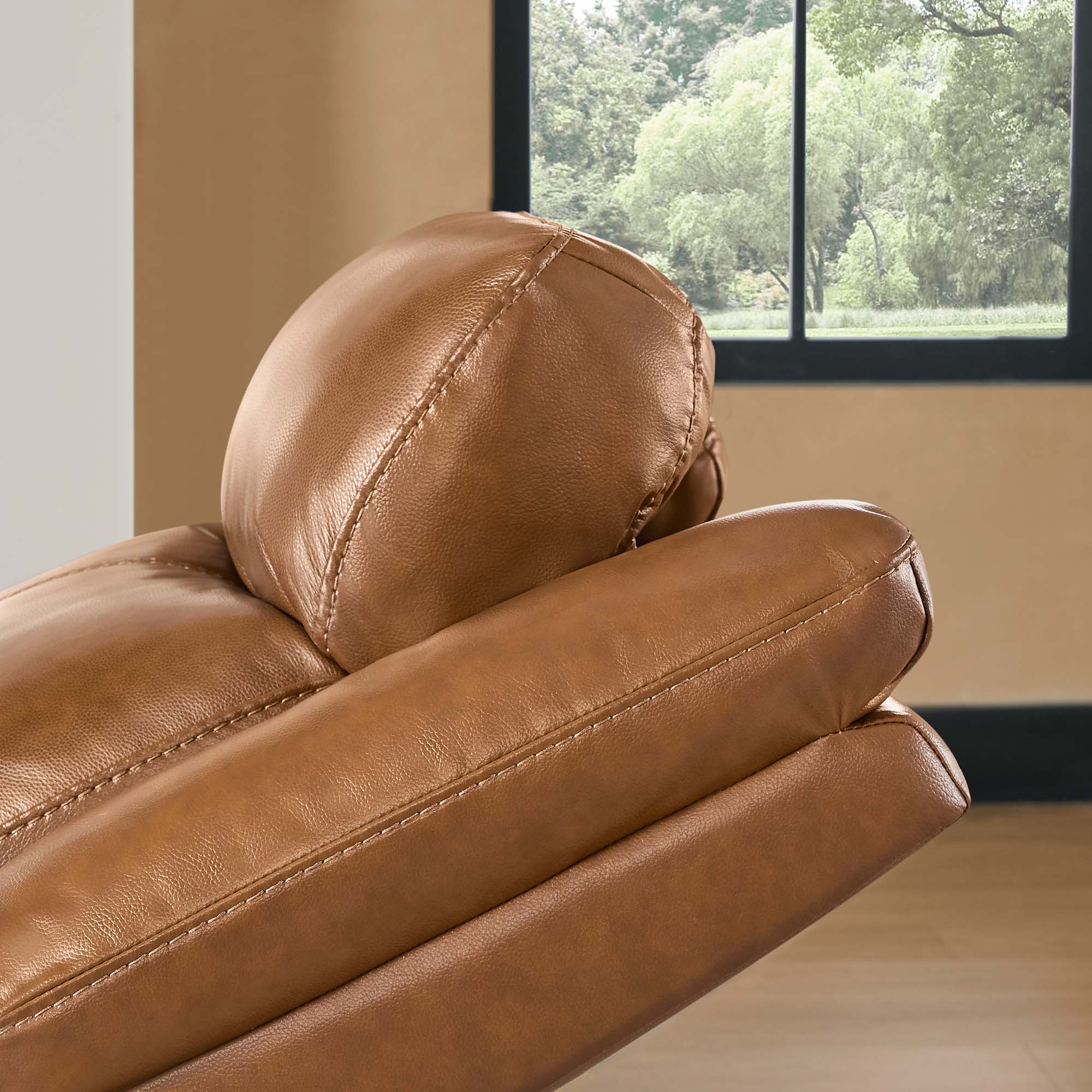 Isaac Genuine Leather Lift Assist Recliner With Power Headrest