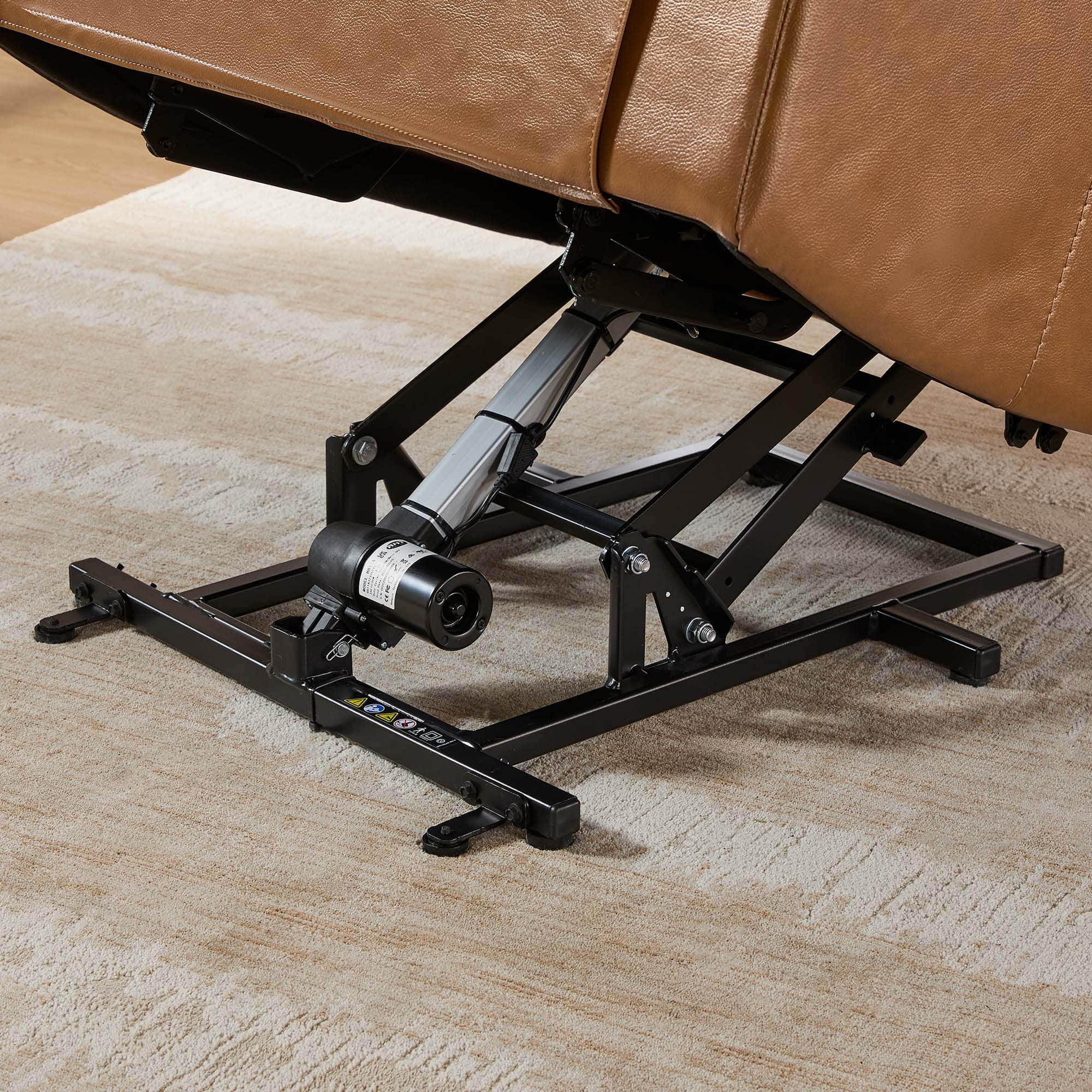 Isaac Genuine Leather Lift Assist Recliner With Power Headrest