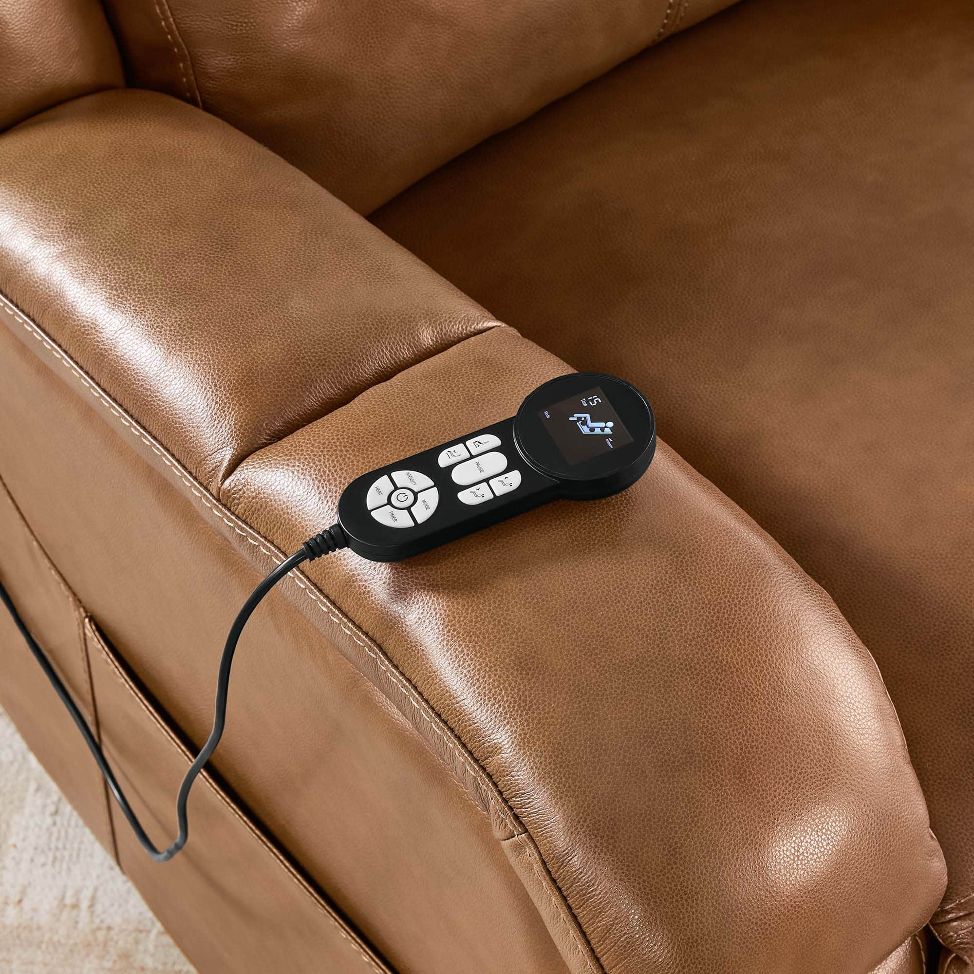 Isaac Genuine Leather Lift Assist Recliner With Power Headrest