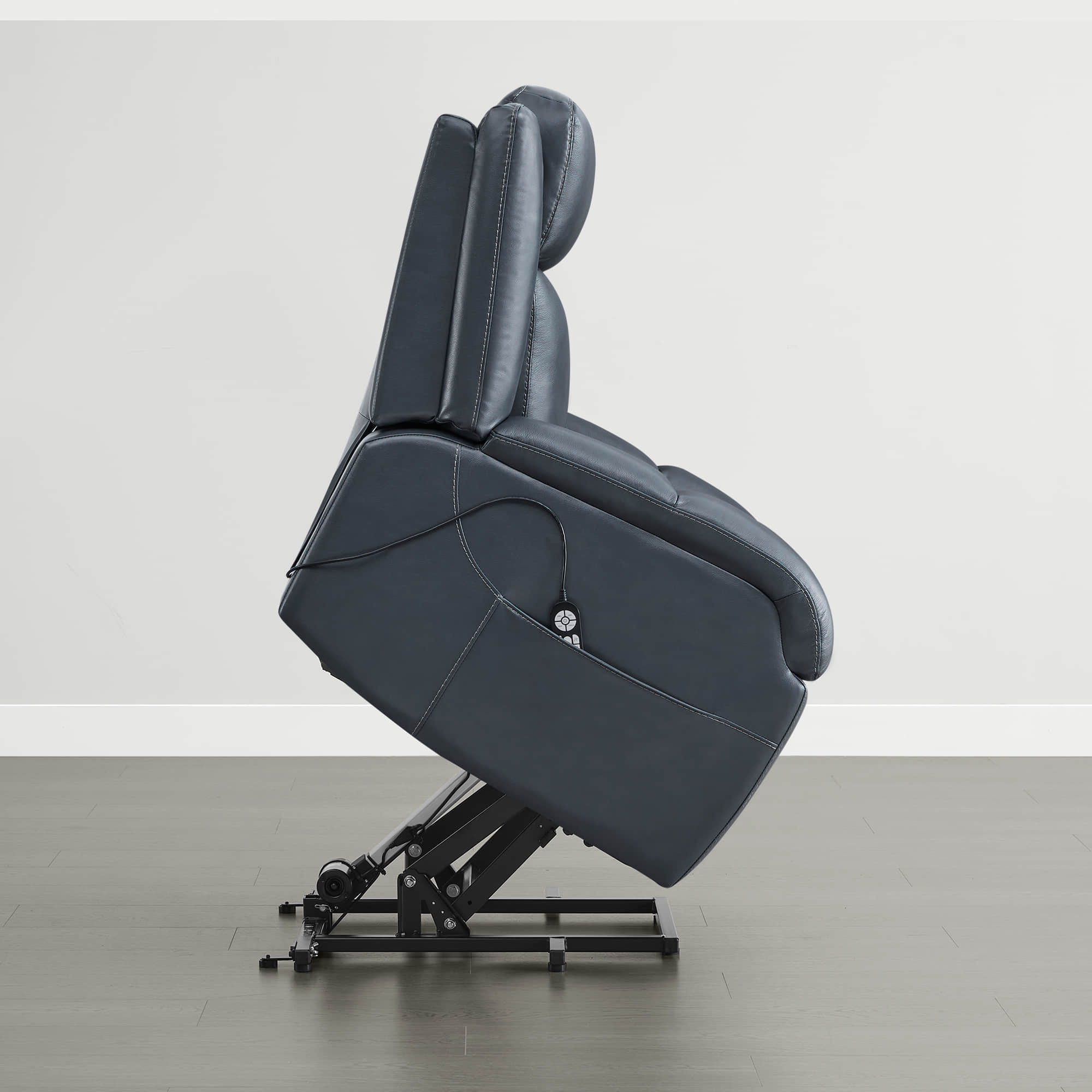 Isaac Genuine Leather Lift Assist Recliner With Power Headrest