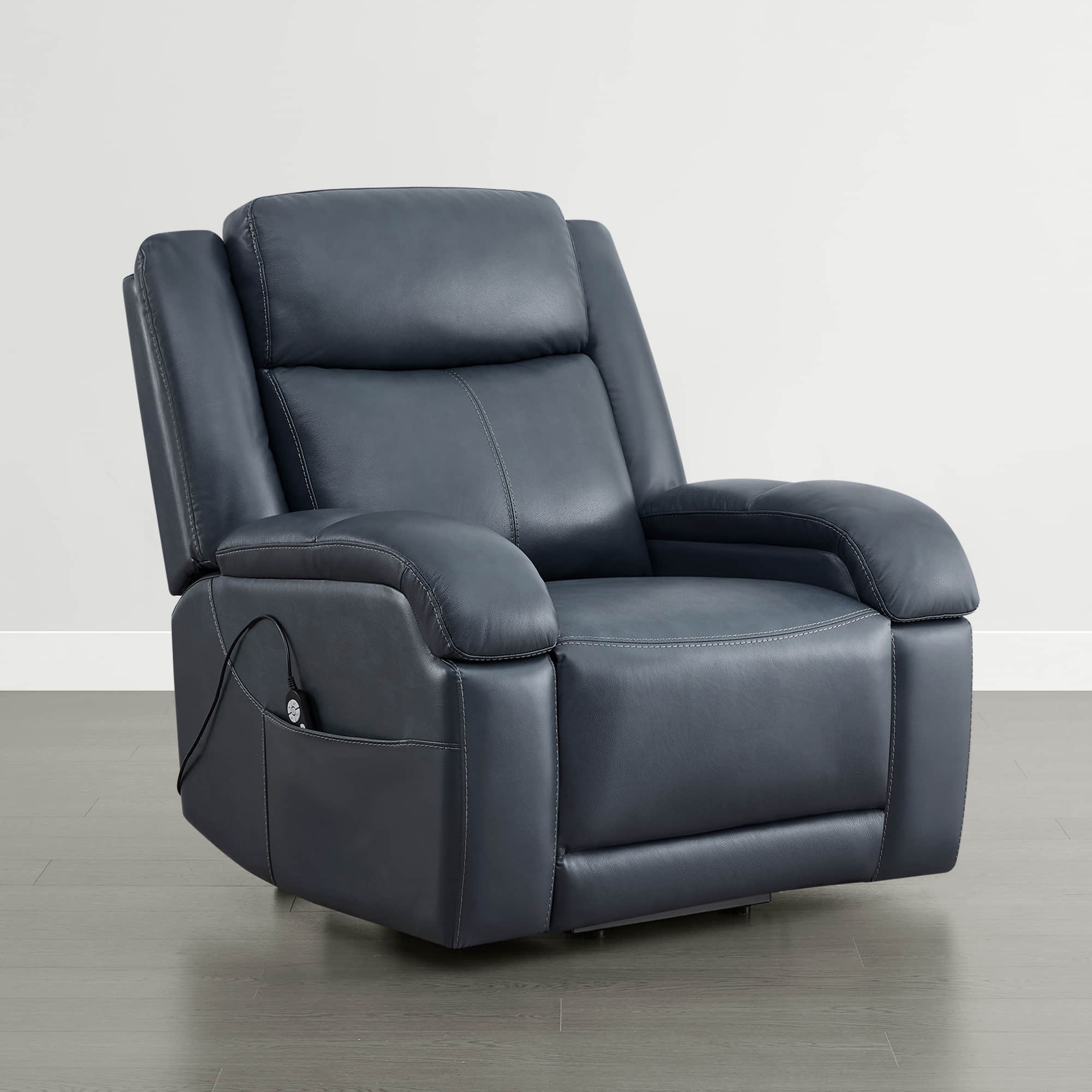 Isaac Genuine Leather Lift Assist Recliner With Power Headrest