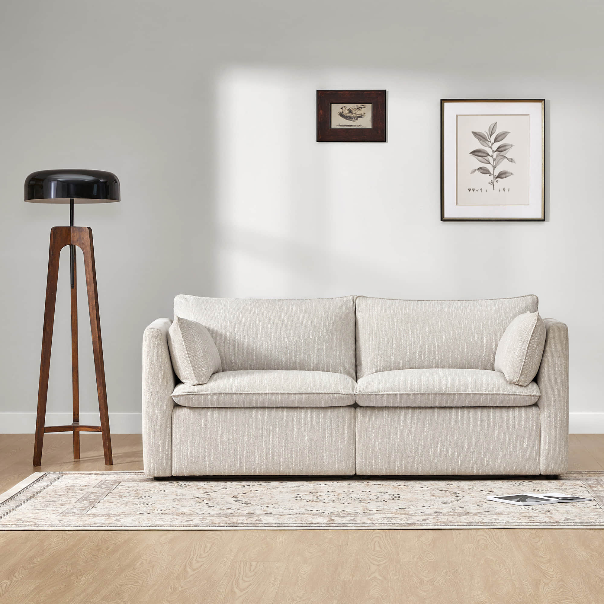 Sophia 2-Piece Feather Modular Sofa