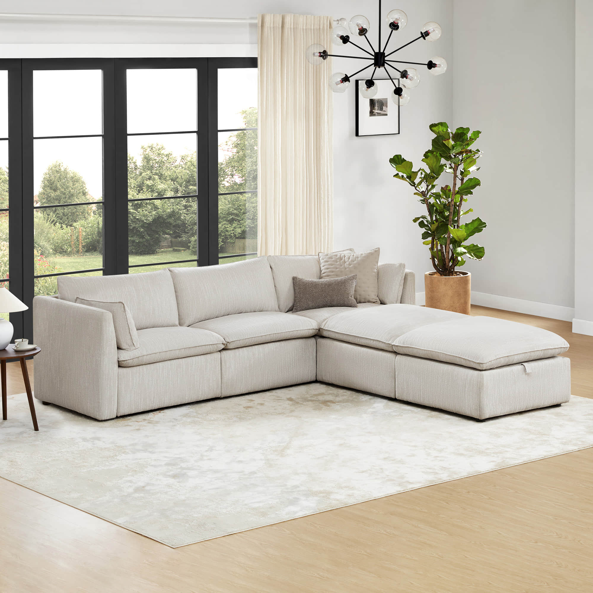 Sophia 5-Piece Feather Modular Sofa