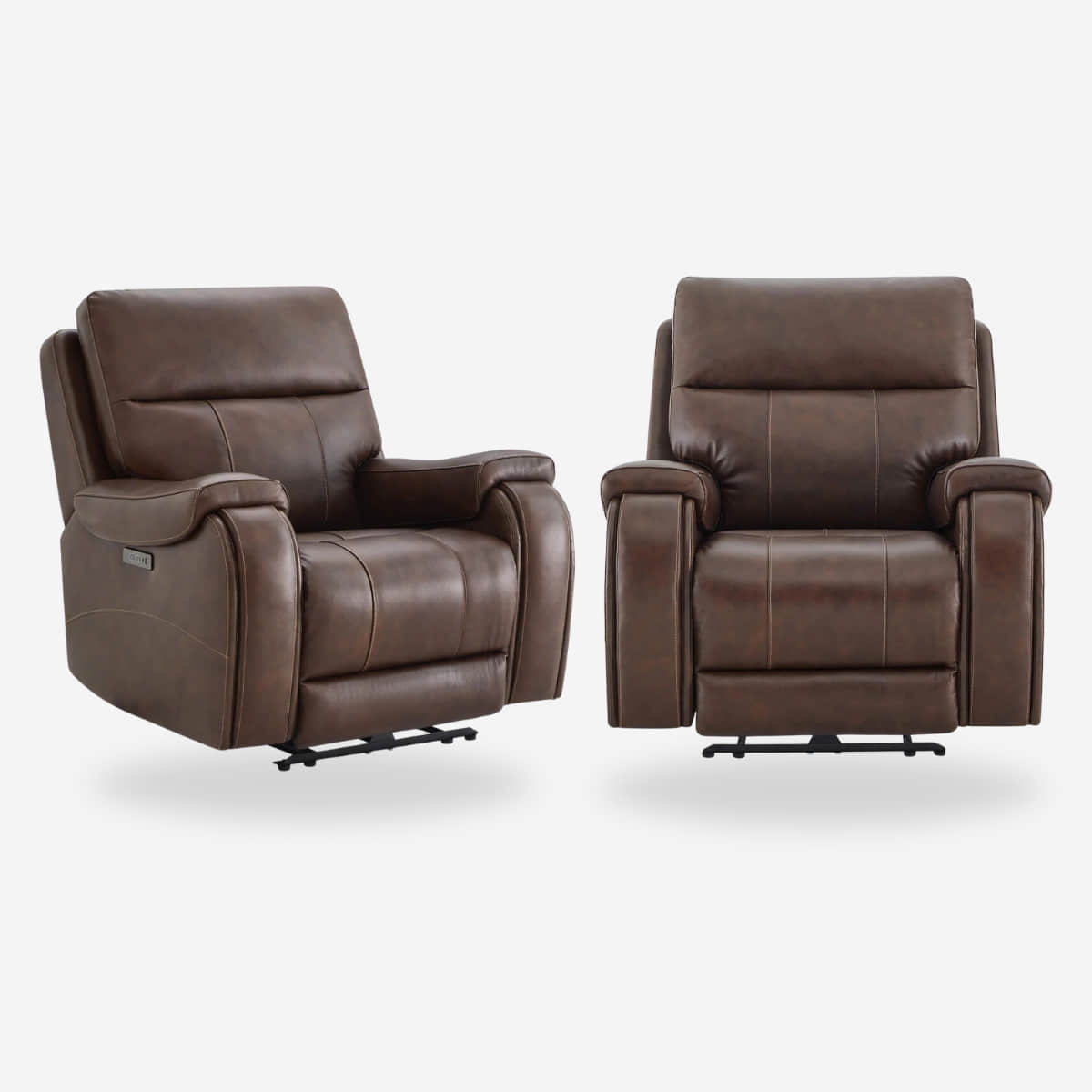Noah Zero-Gravity Genuine Leather Recliner with Power Headrest