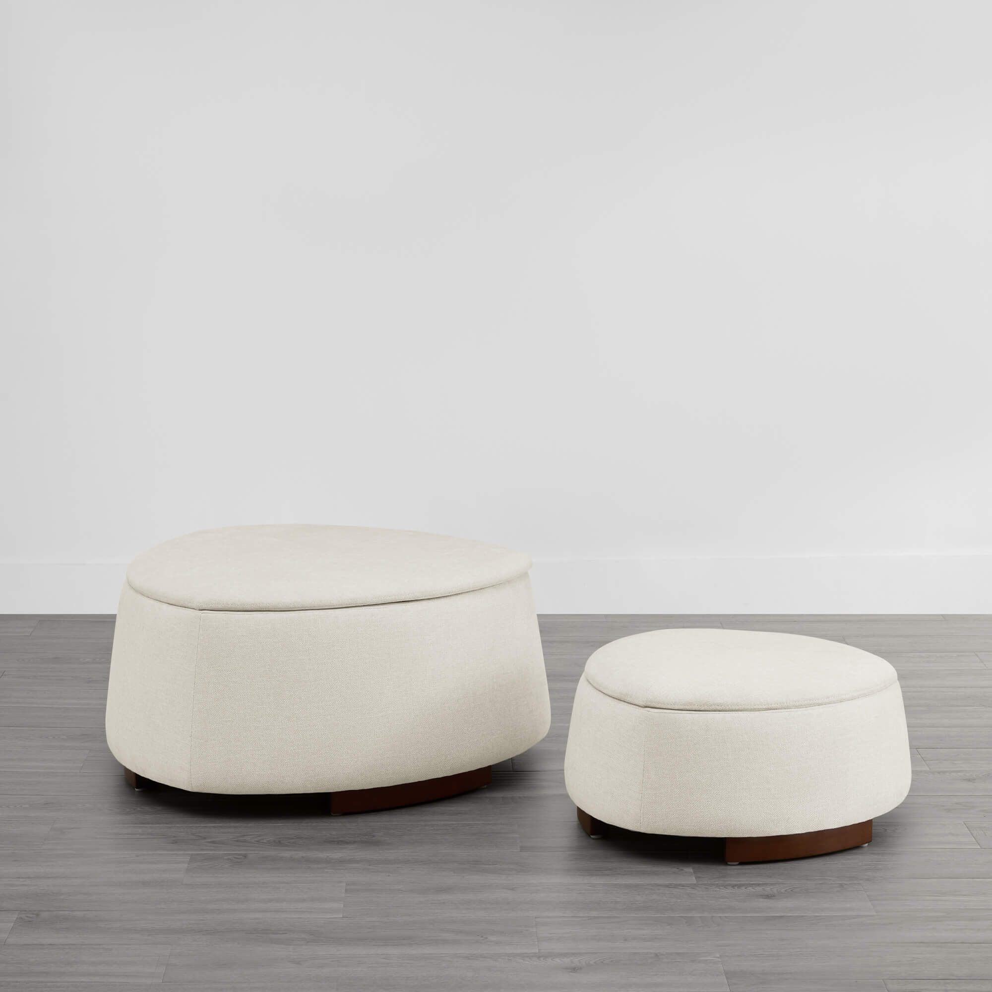 Twin Stone-shaped Storage Modern Ottoman