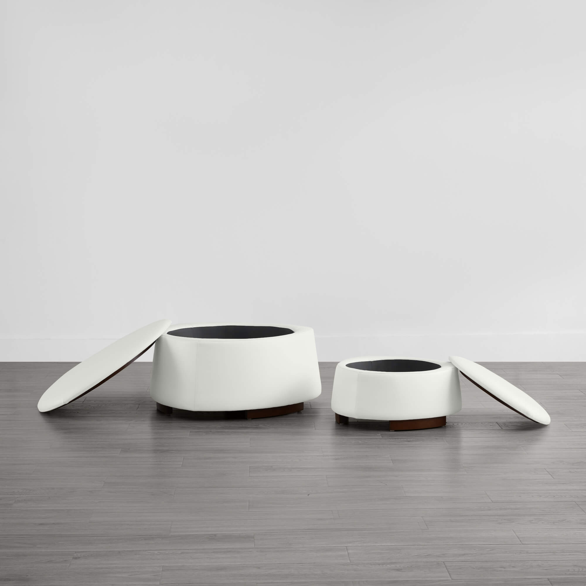 Twin Stone-shaped Storage Modern Ottoman