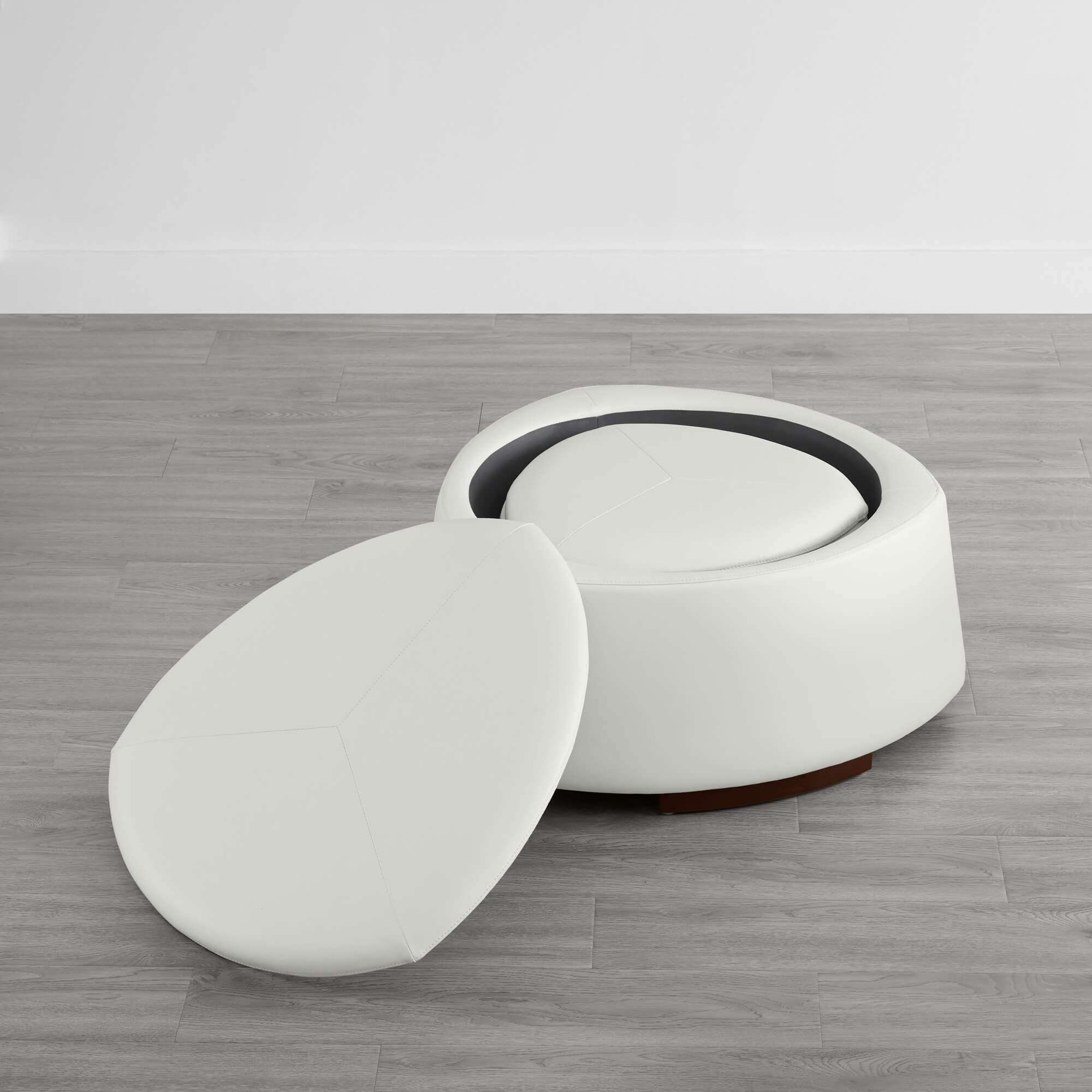 Twin Stone-shaped Storage Modern Ottoman