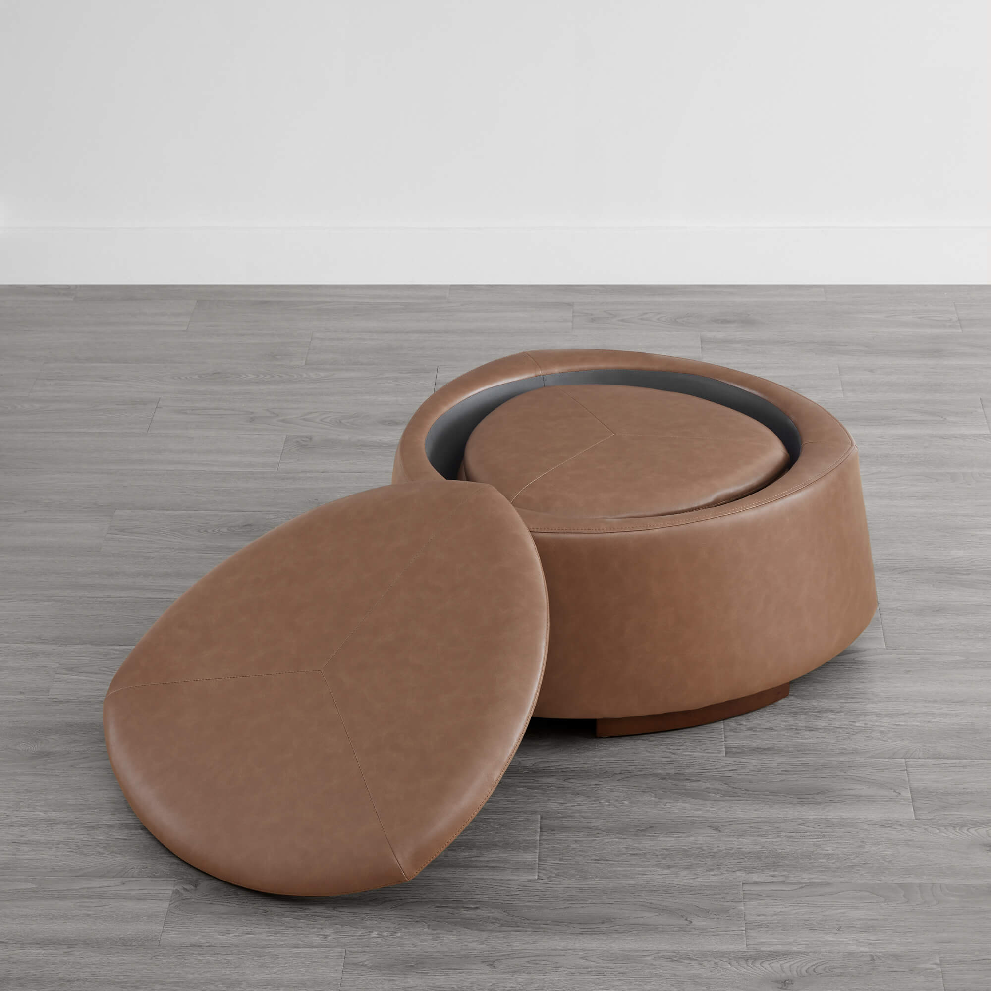 Twin Stone-shaped Storage Modern Ottoman