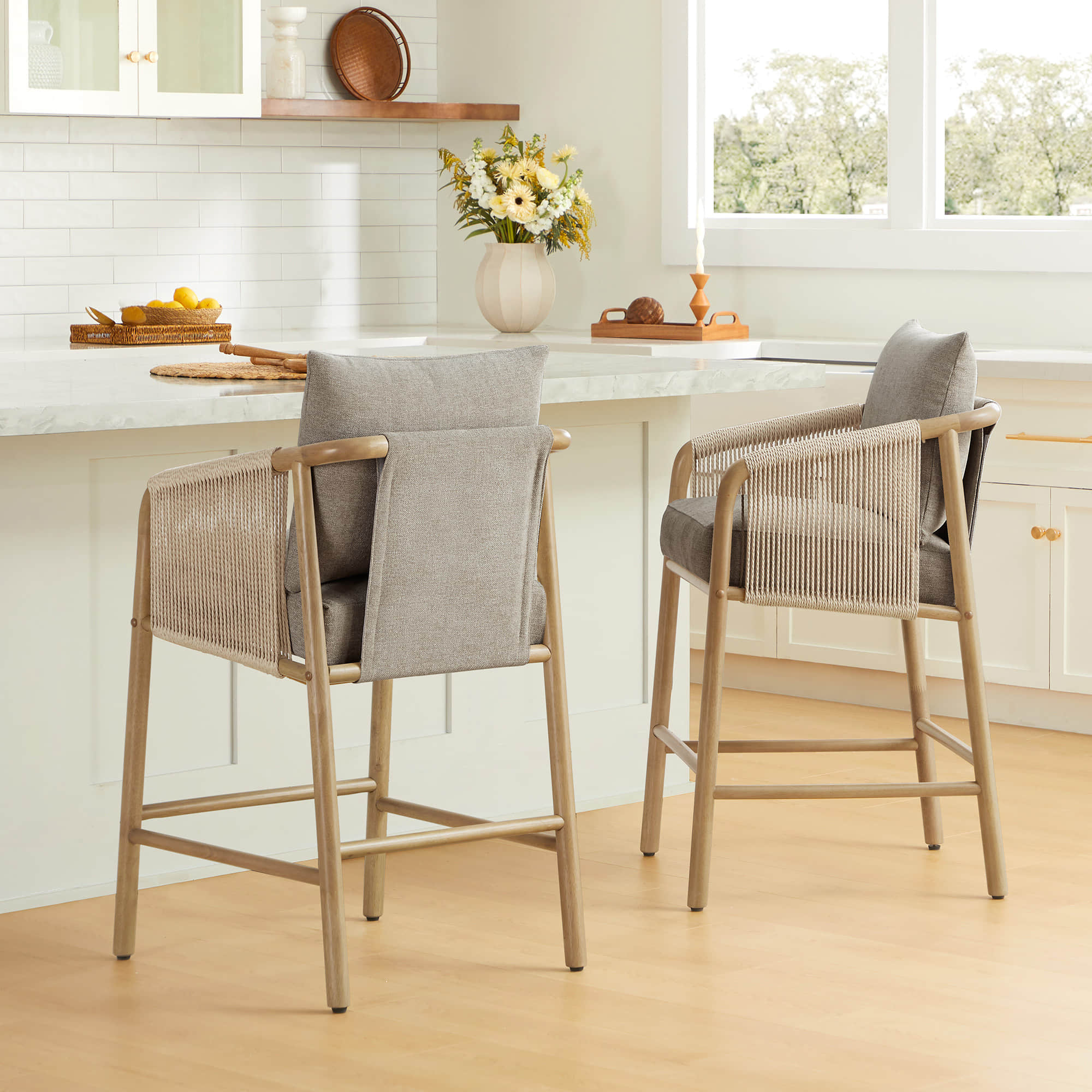 Sienna Modern Rope Counter Stools
