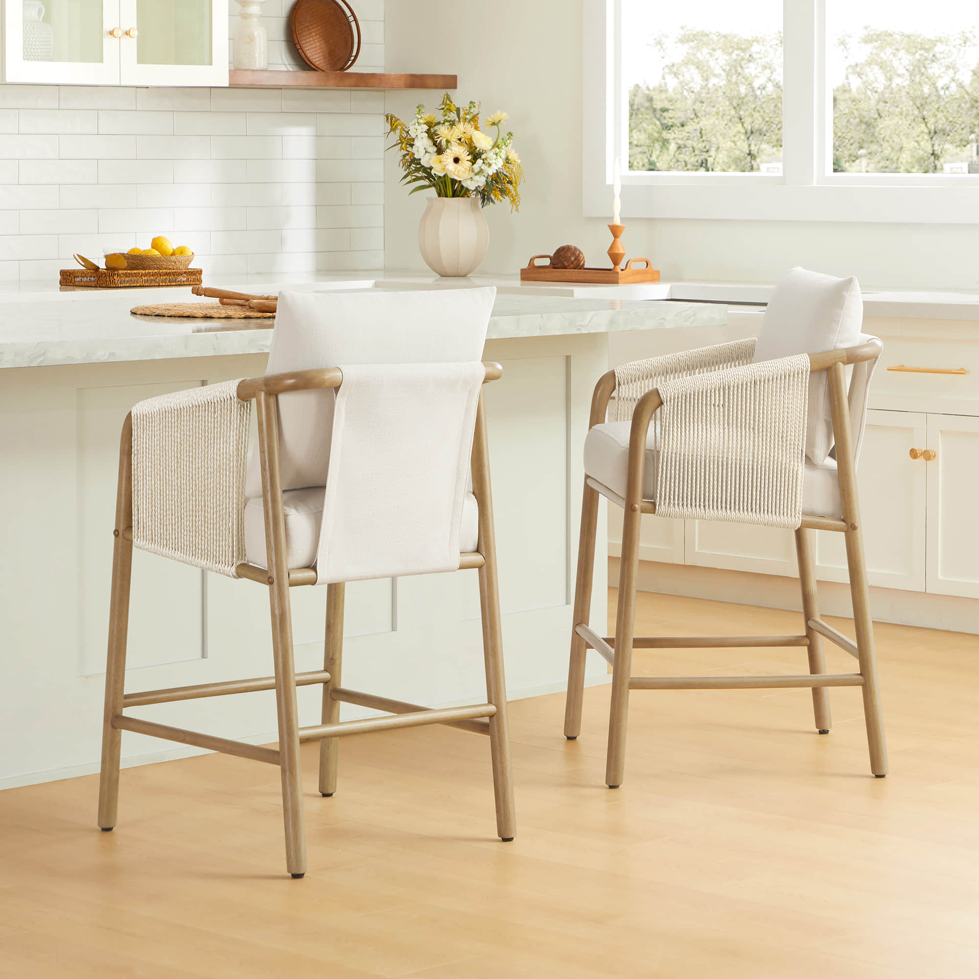 Sienna Modern Rope Counter Stools