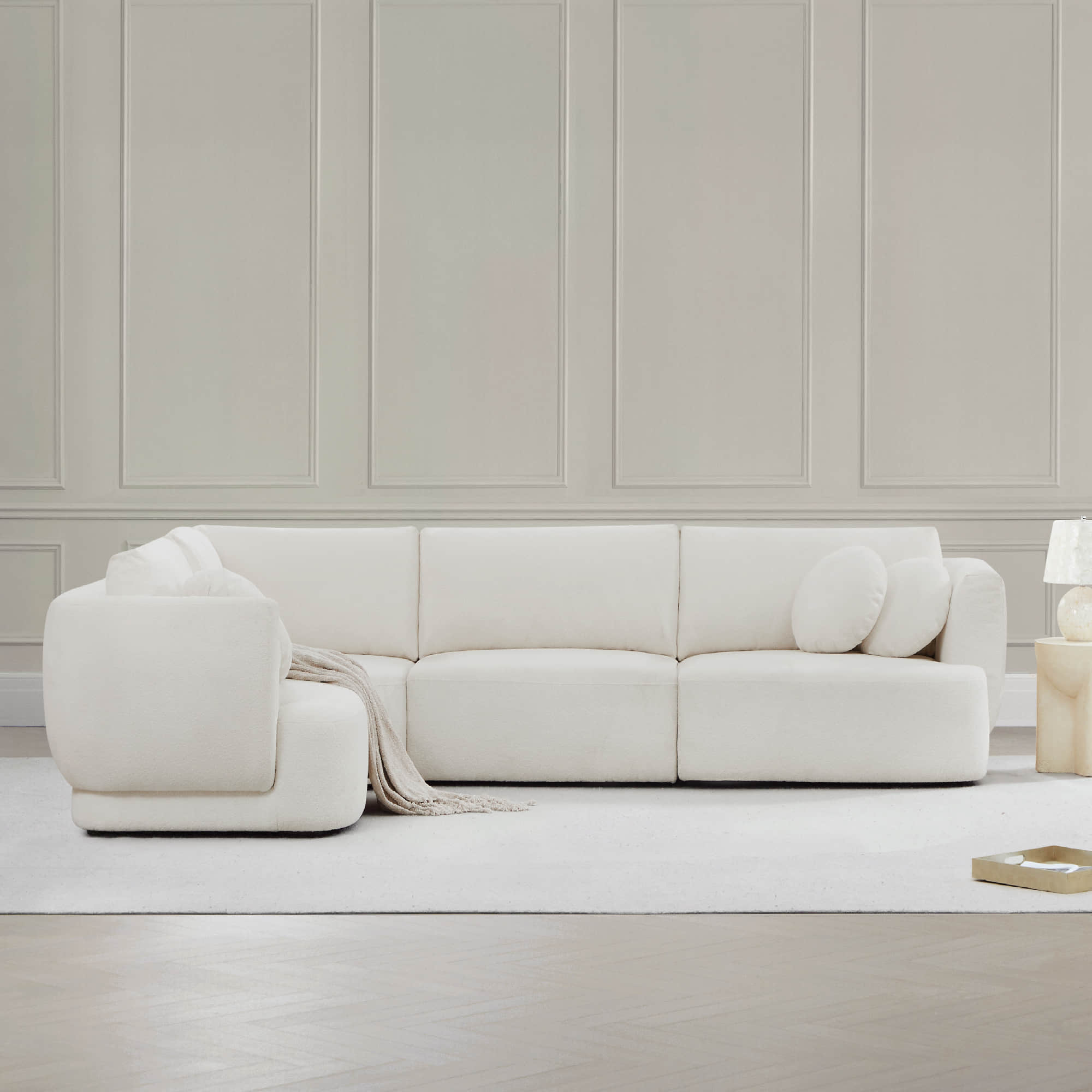 Grace 4-Seat Modular Curved Sofa – Generously Sized Design