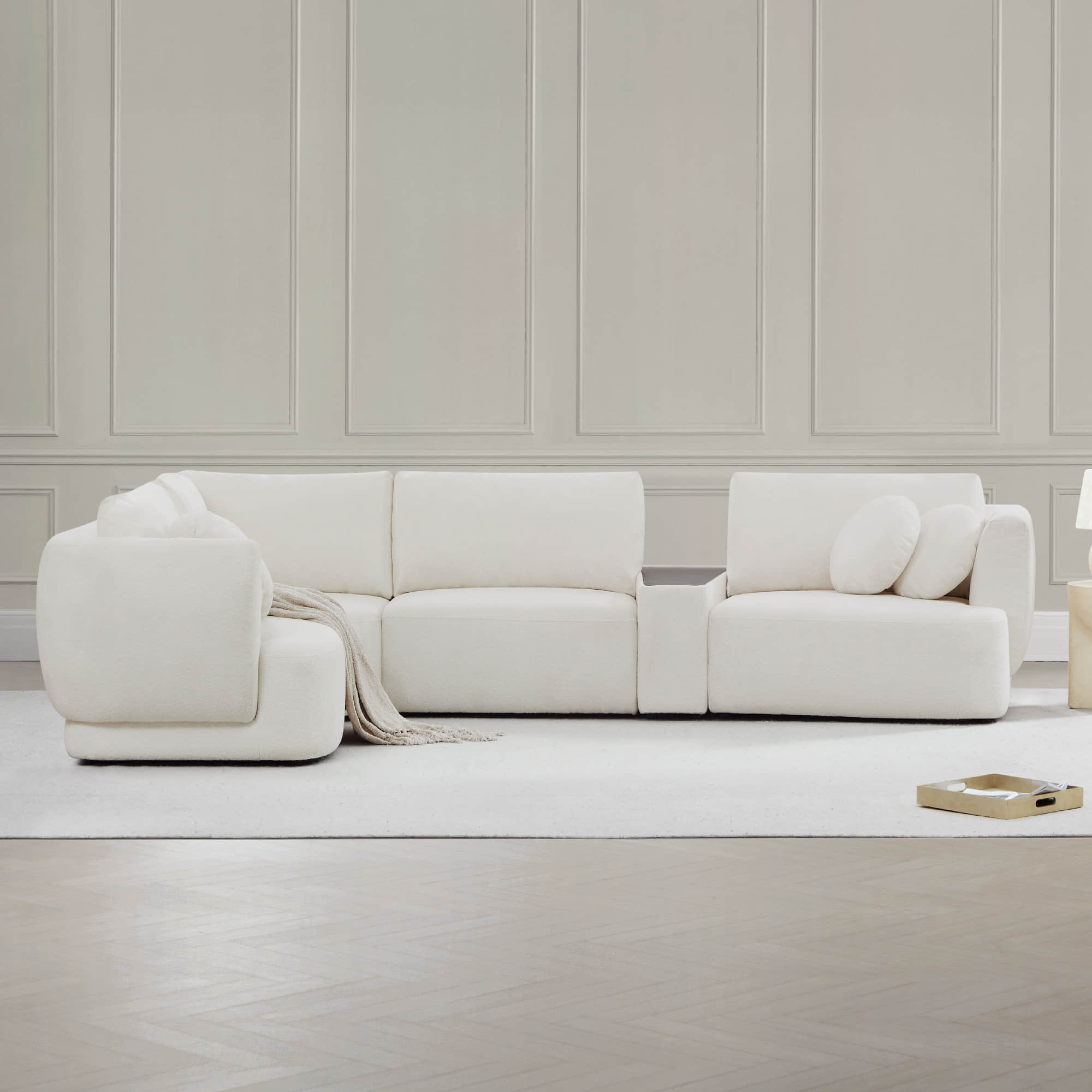 Grace 4-Seat Modular Curved Sofa – Generously Sized Design