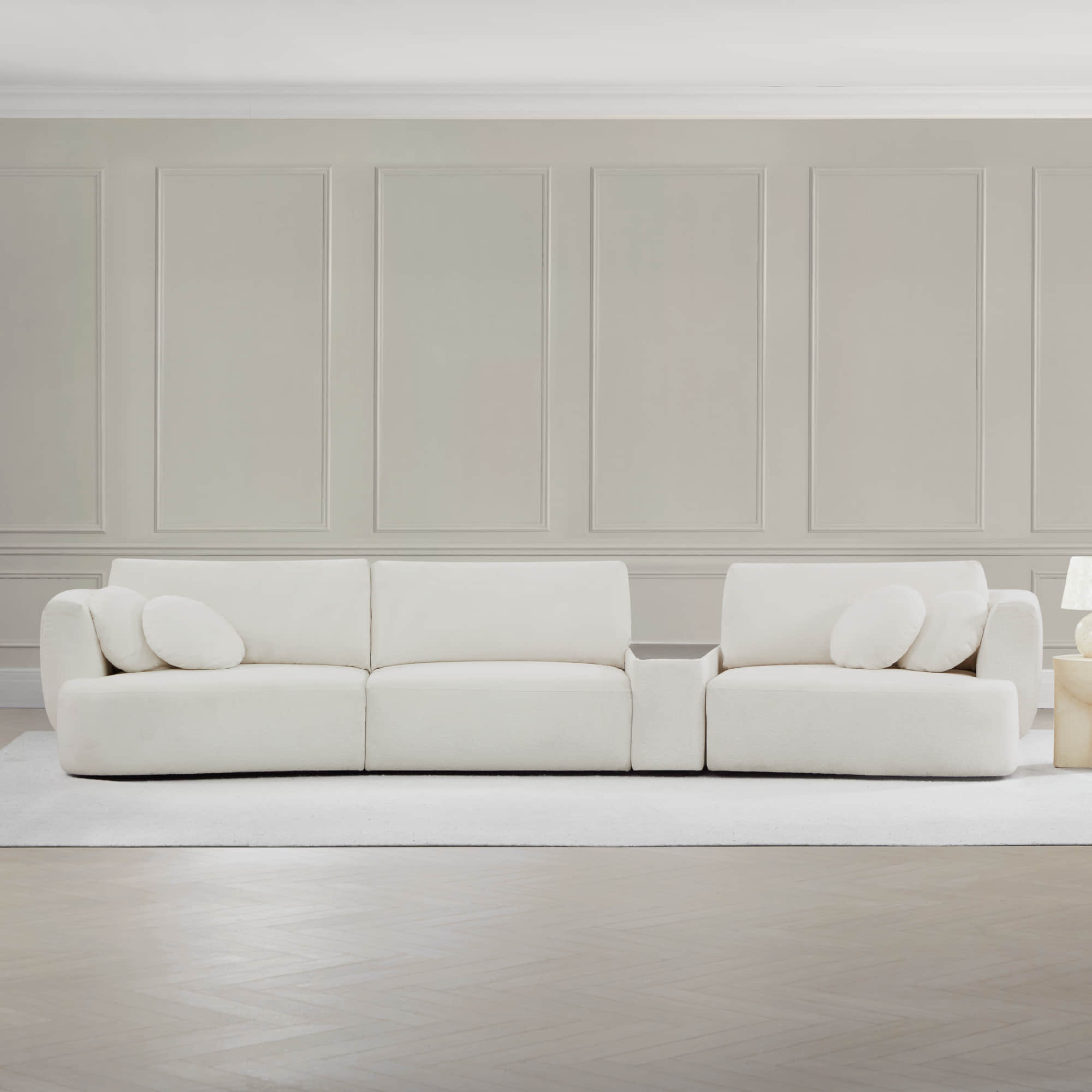 Grace 3-Seat Modular Curved Sofa – Generously Sized Design