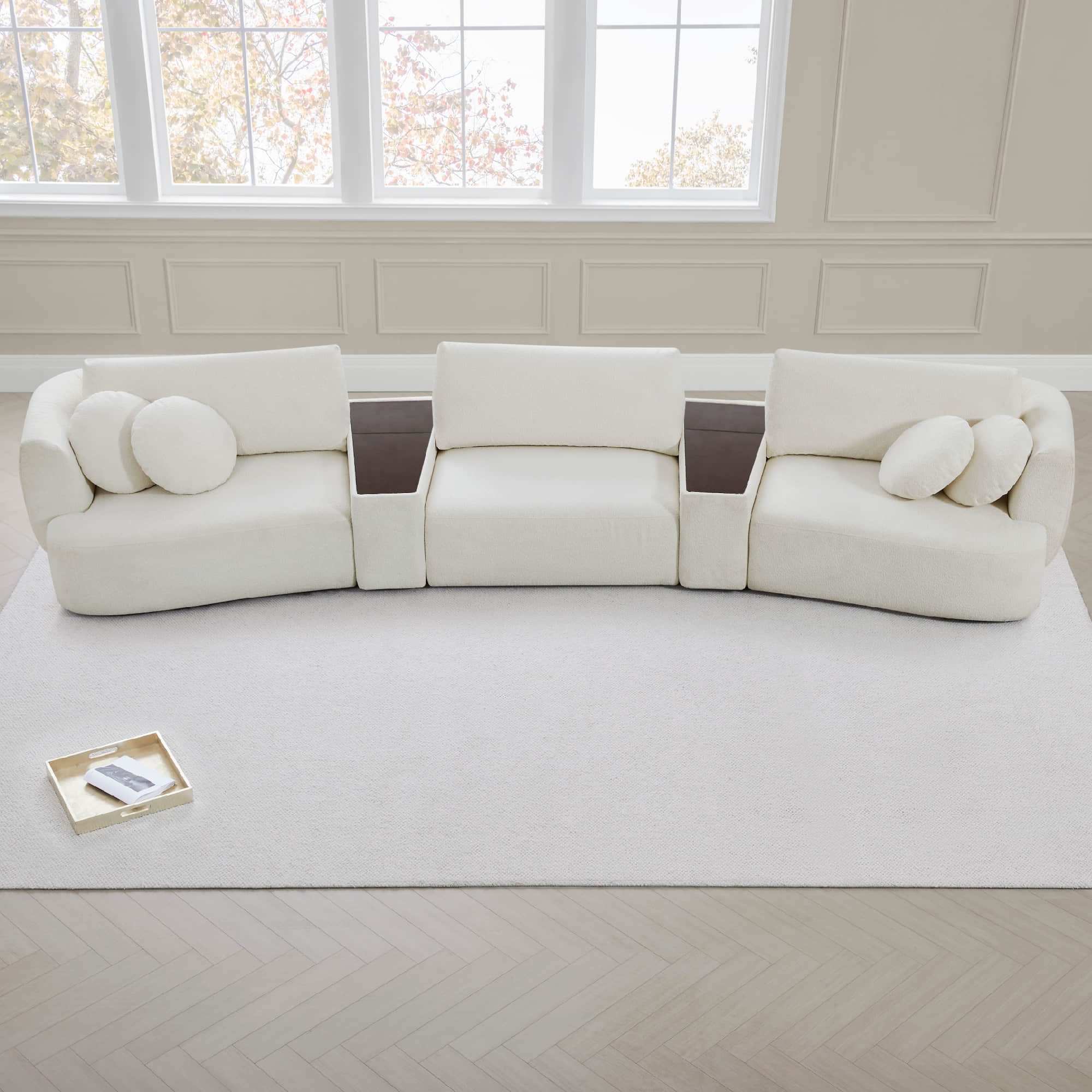 Grace 3-Seat Modular Curved Sofa – Generously Sized Design