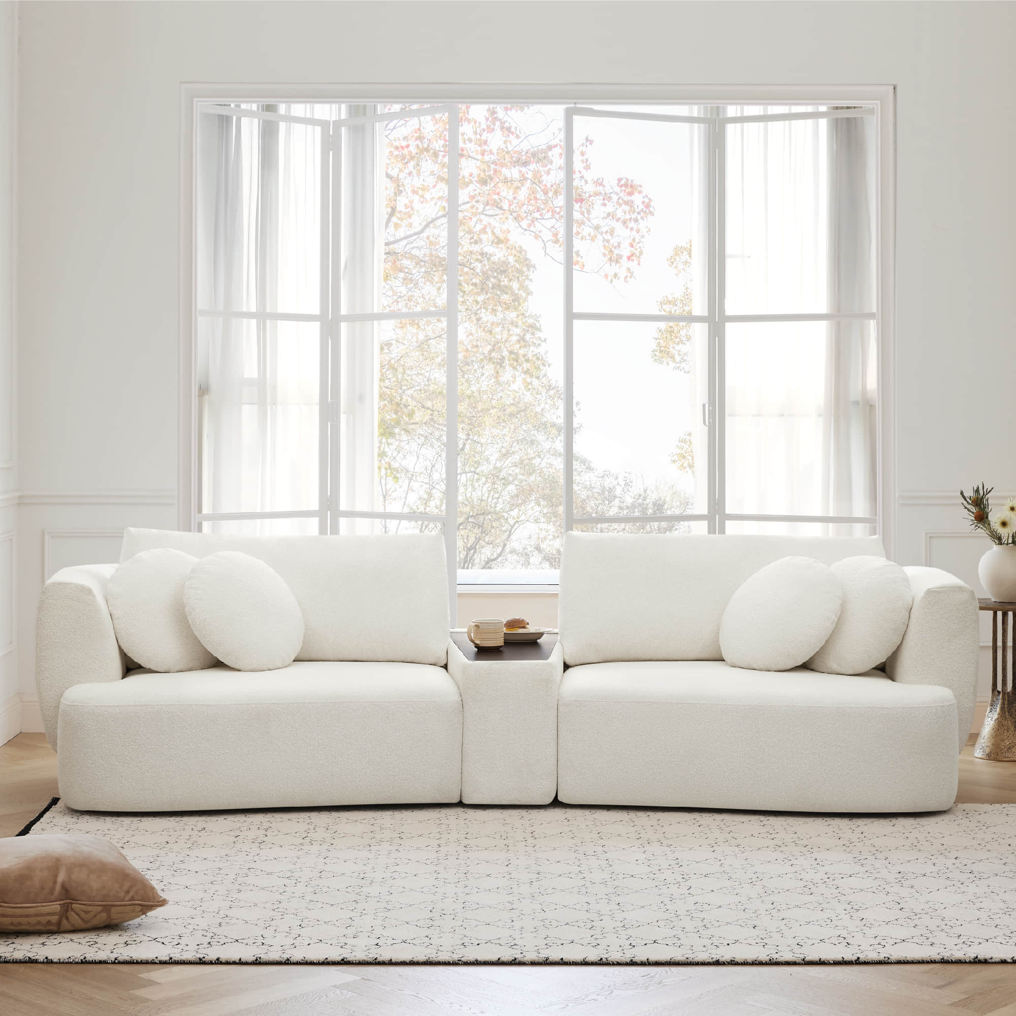 Grace 2-Seat Modular Curved Sofa – Generously Sized Design