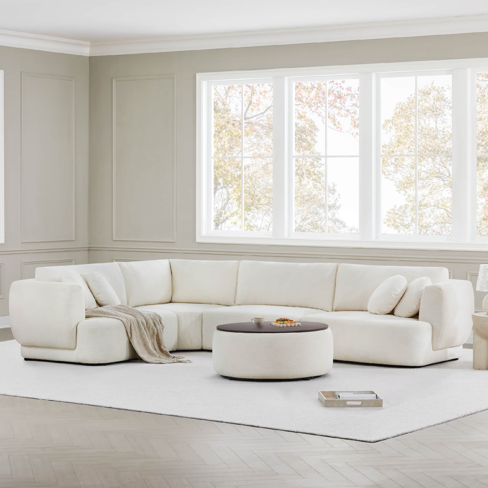 Grace 4-Seat Modular Curved Sofa – Generously Sized Design