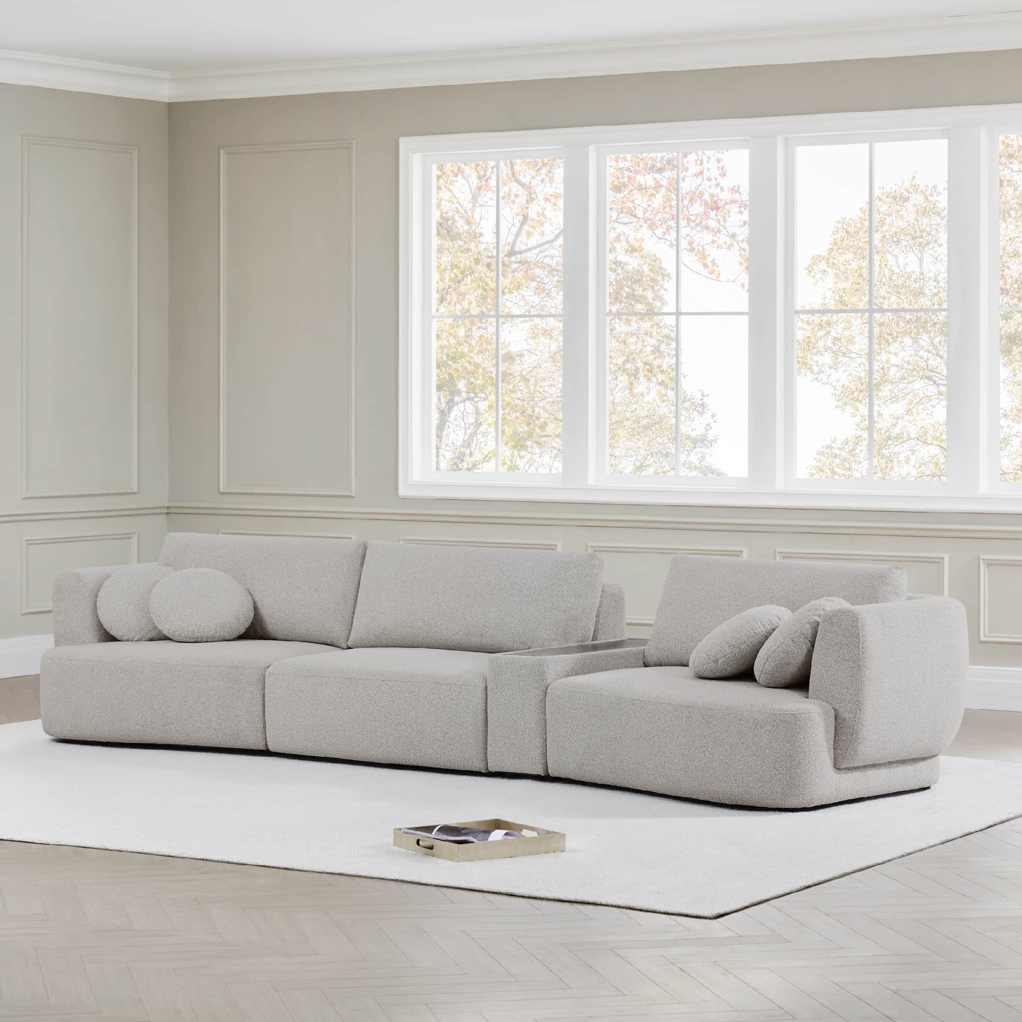 Grace 3-Seat Modular Curved Sofa – Generously Sized Design