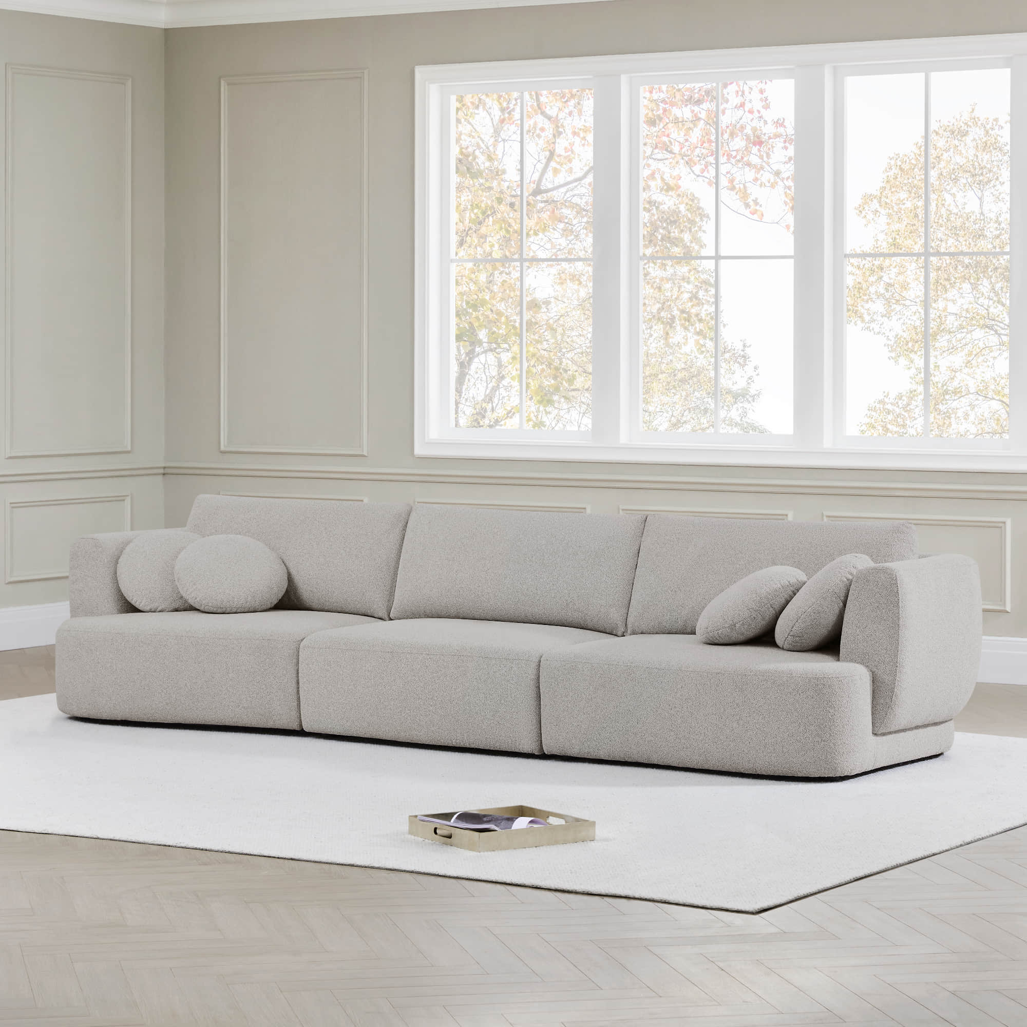 Grace 3-Seat Modular Curved Sofa – Generously Sized Design