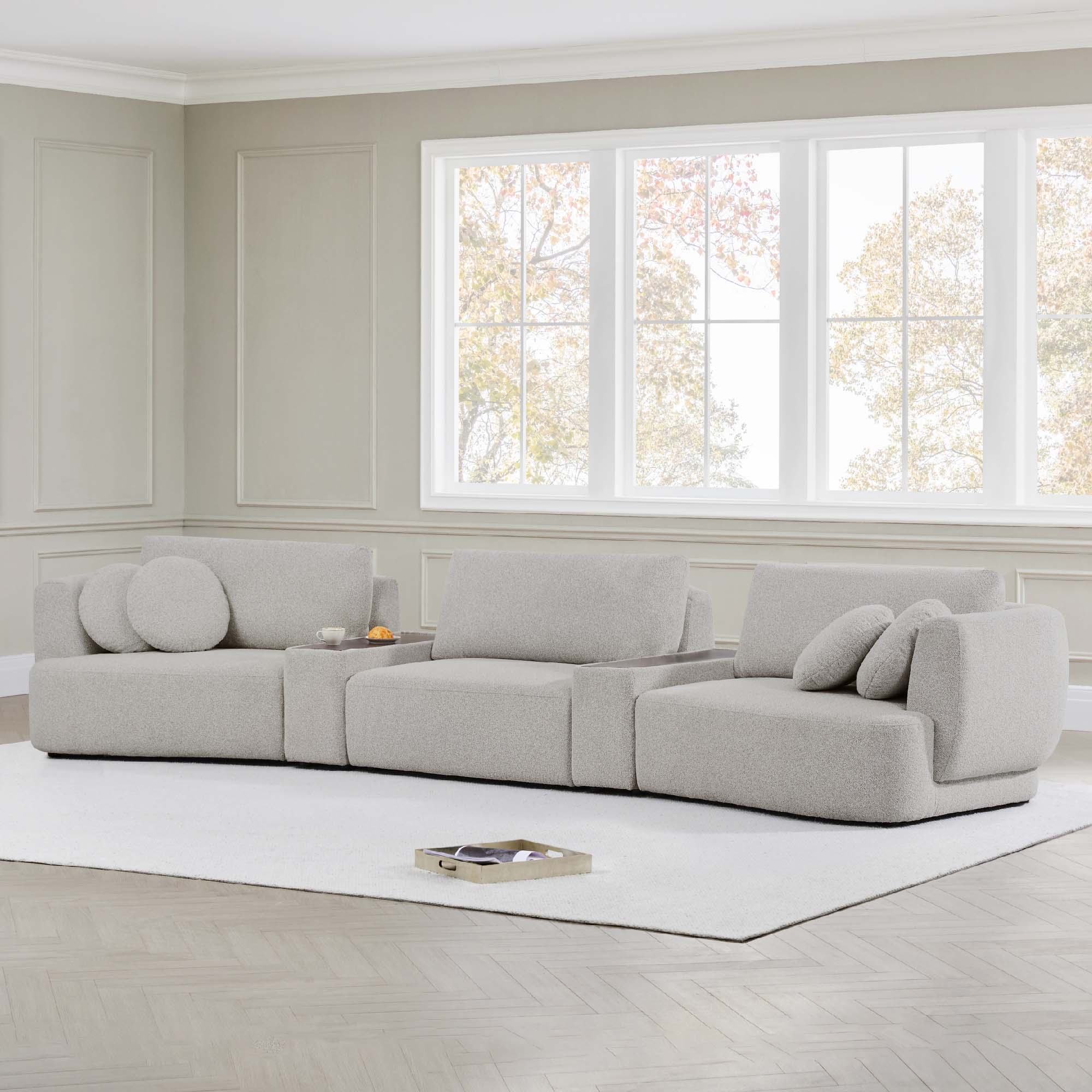 Grace 3-Seat Modular Curved Sofa – Generously Sized Design