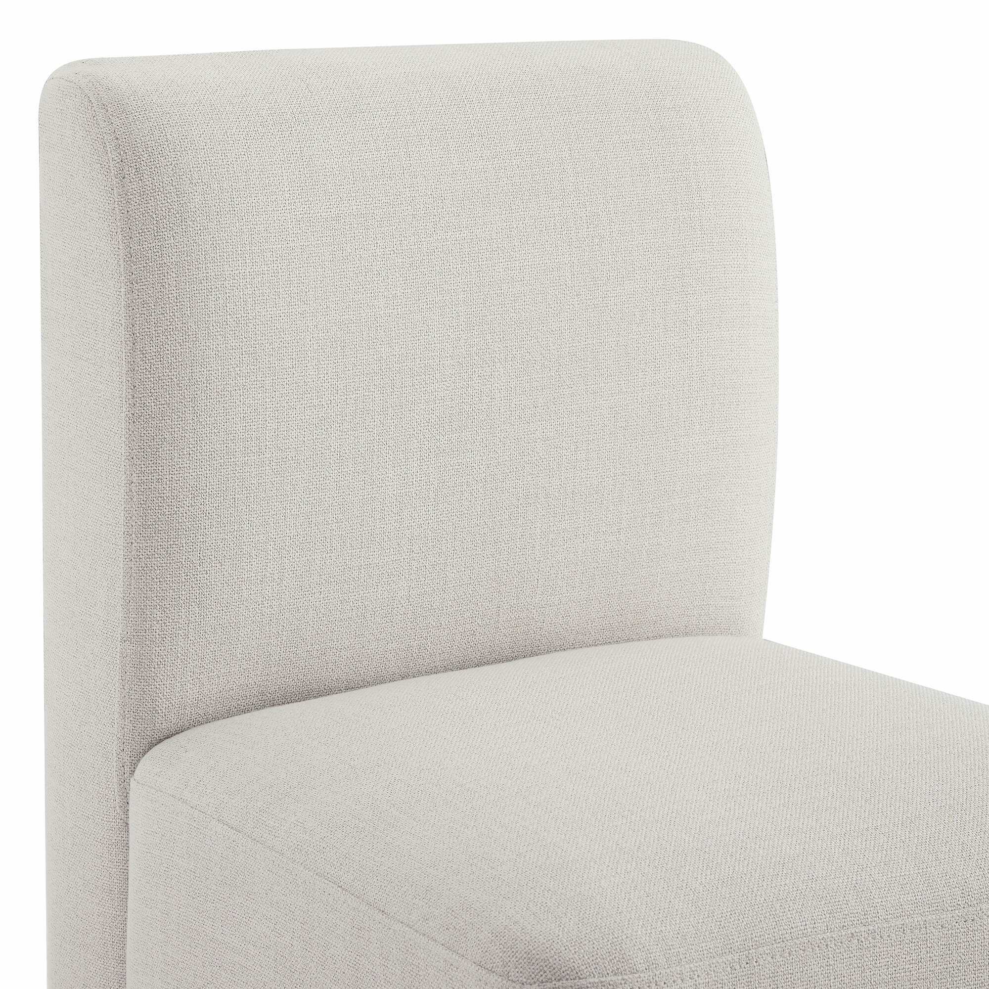 Aida Performance Fabric Rolling Dining Chair With Casters Base