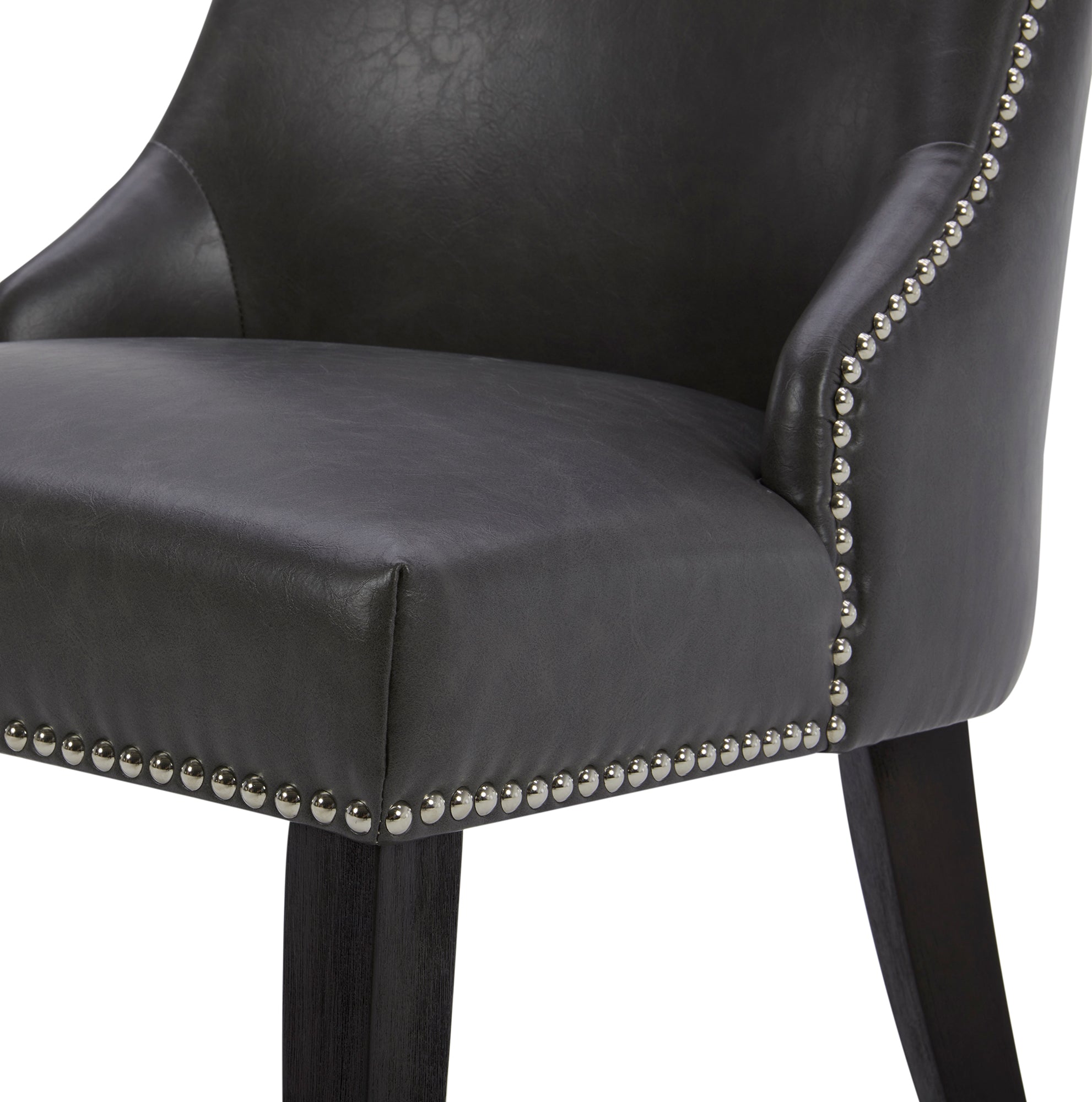 Asher Upholstered Dining Chair with Nailhead Trim (Set of 2)