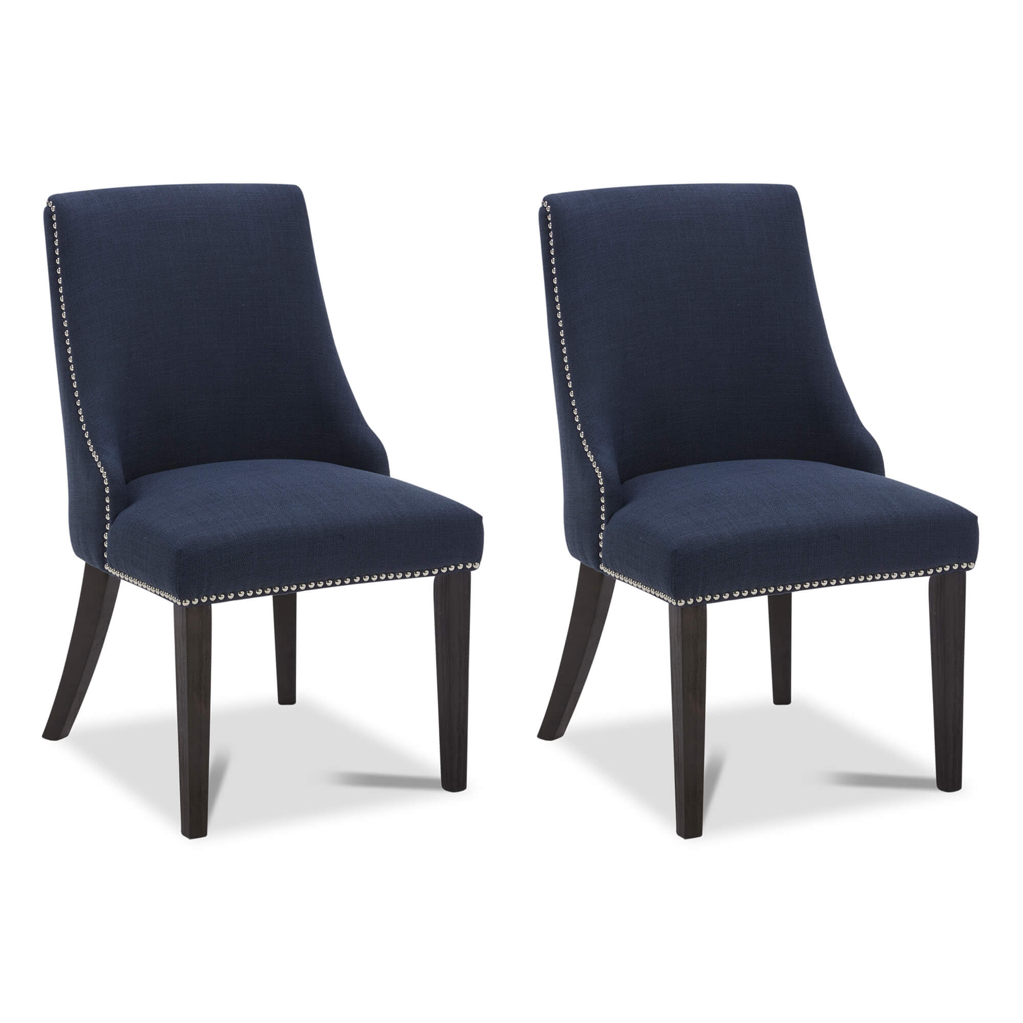 Asher Upholstered Dining Chair with Nailhead Trim (Set of 2)