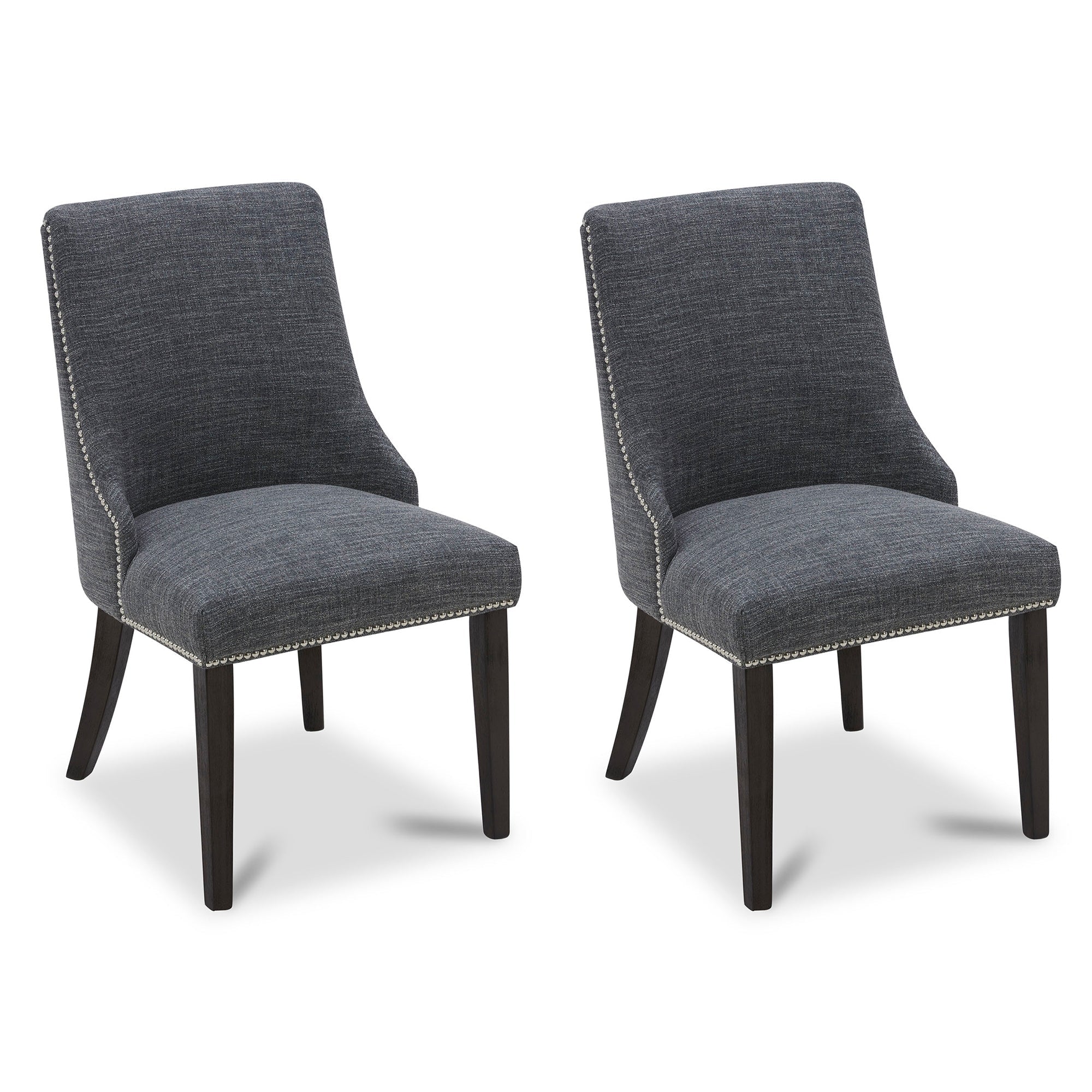 Asher Upholstered Dining Chair with Nailhead Trim (Set of 2)