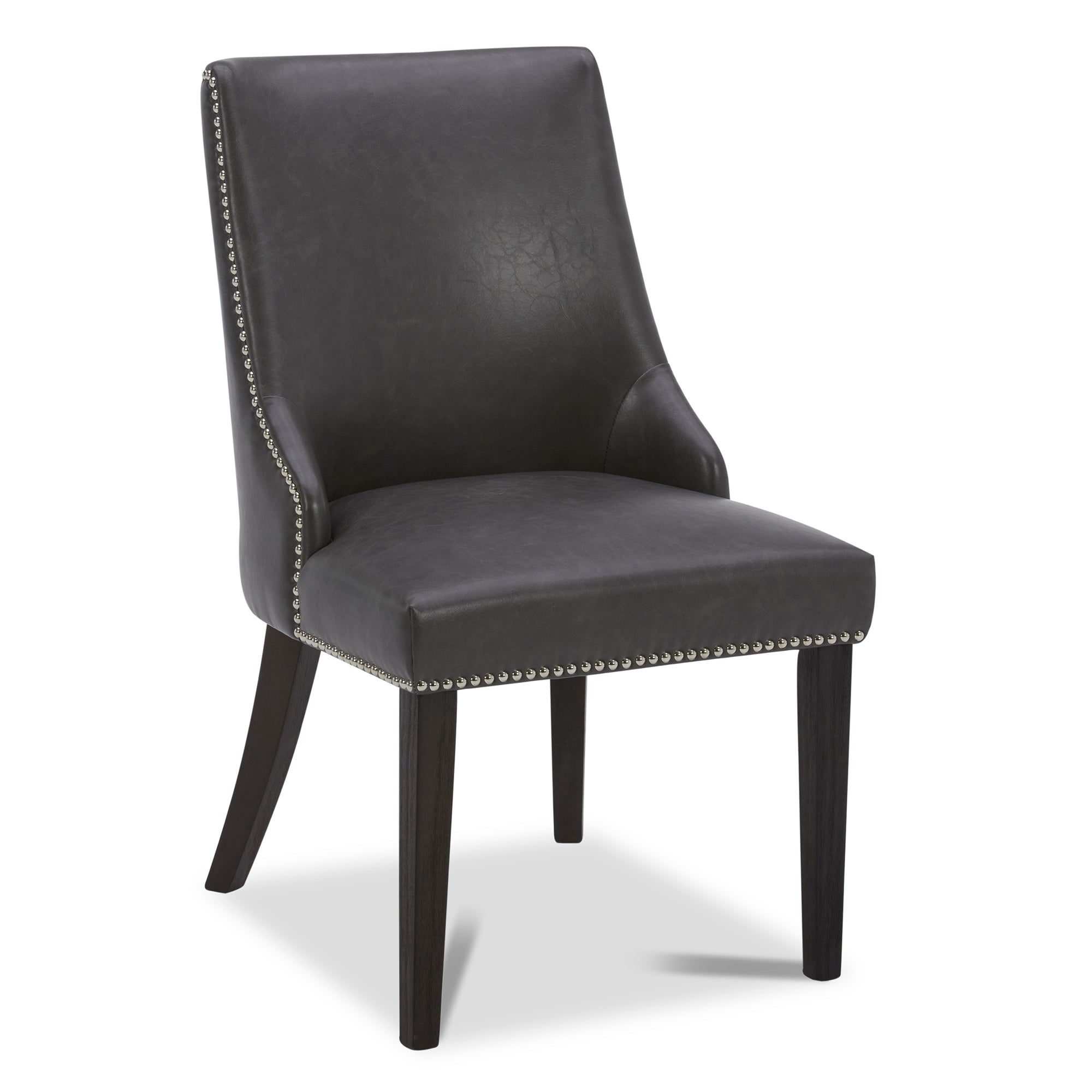 Asher Upholstered Dining Chair with Nailhead Trim (Set of 2)