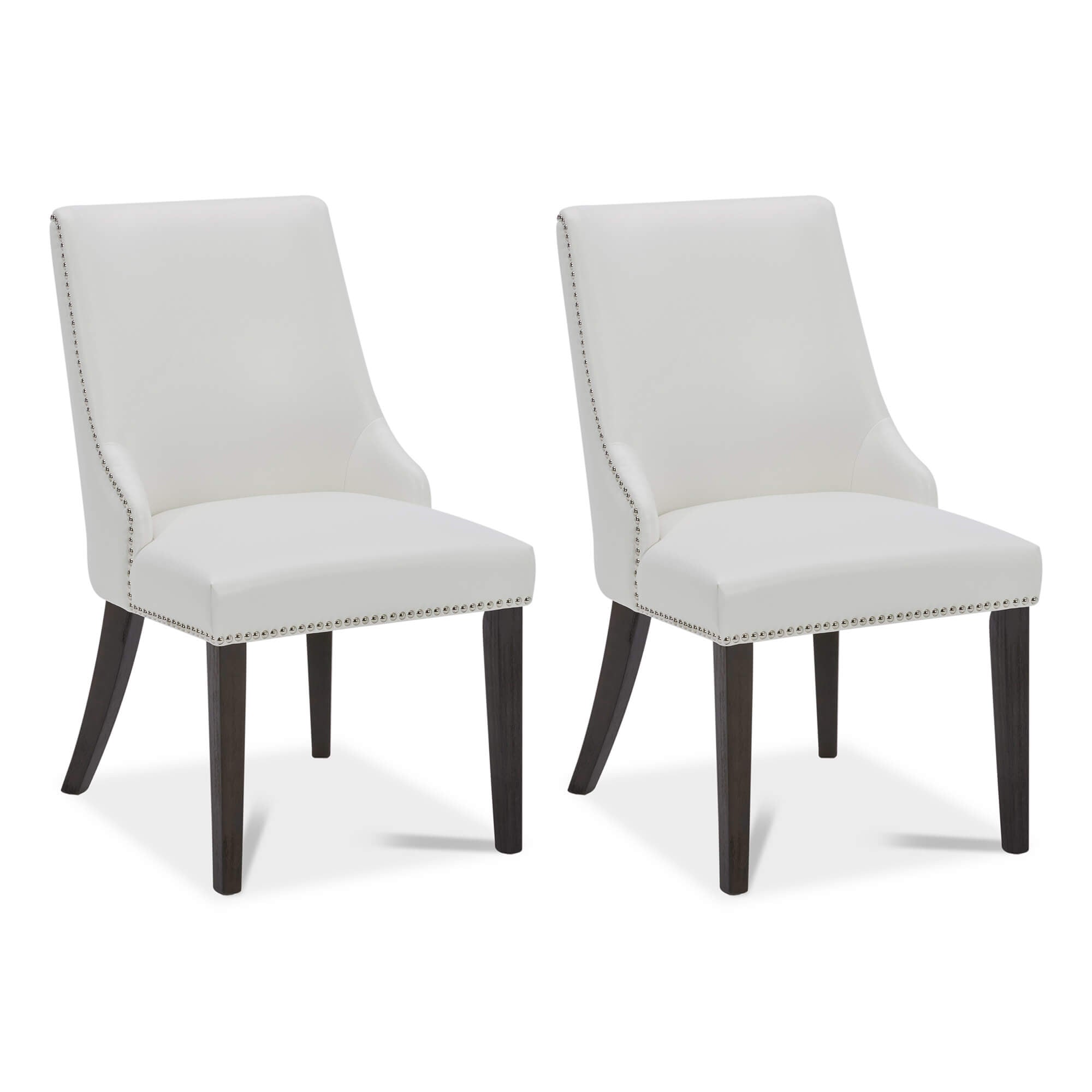 Asher Upholstered Dining Chair with Nailhead Trim (Set of 2)