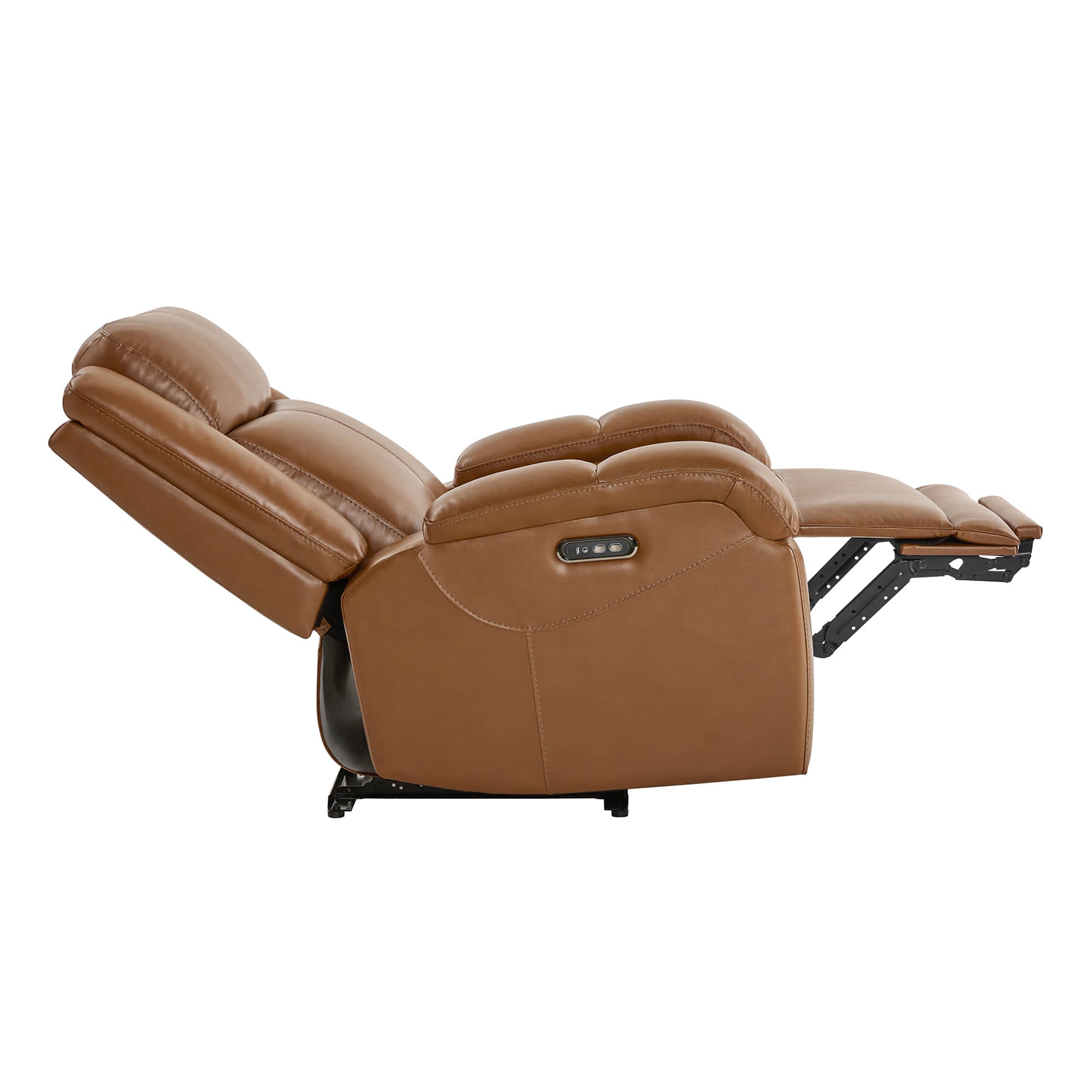 Isaac Genuine Leather Wall Hugger Power Recliner with Power Headrest