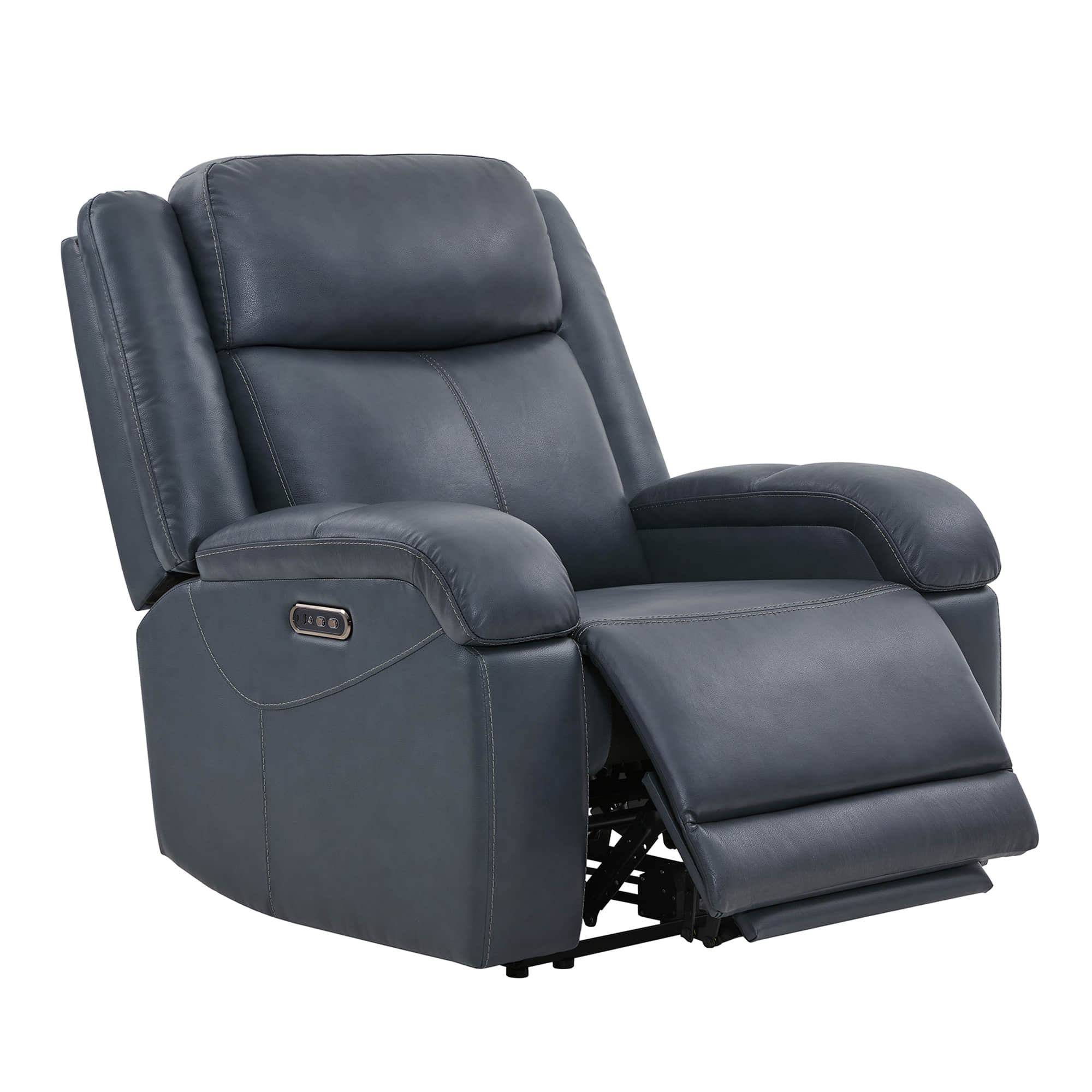 Isaac Genuine Leather Wall Hugger Power Recliner with Power Headrest