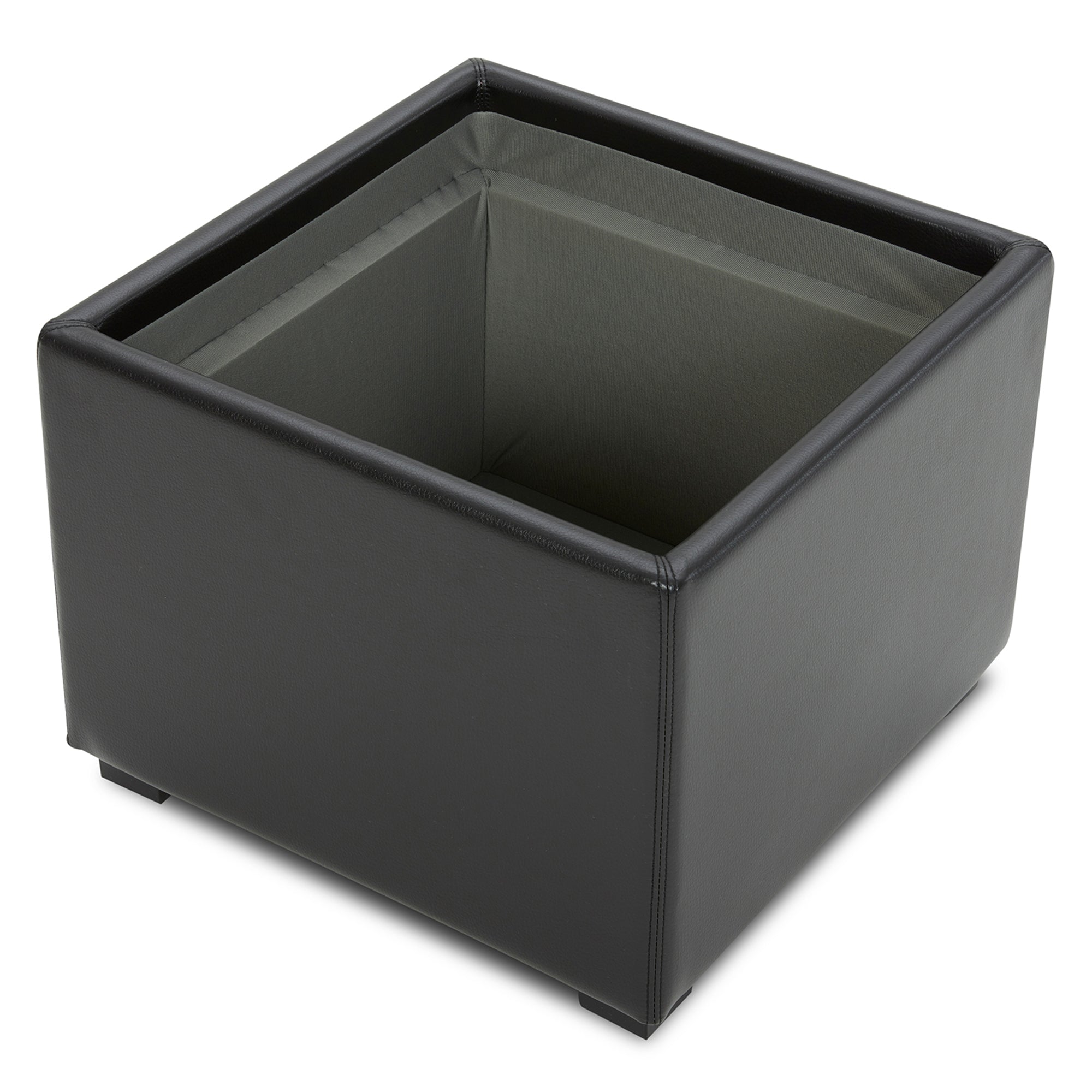 Cube Storage Ottoman - Fabric & Leather