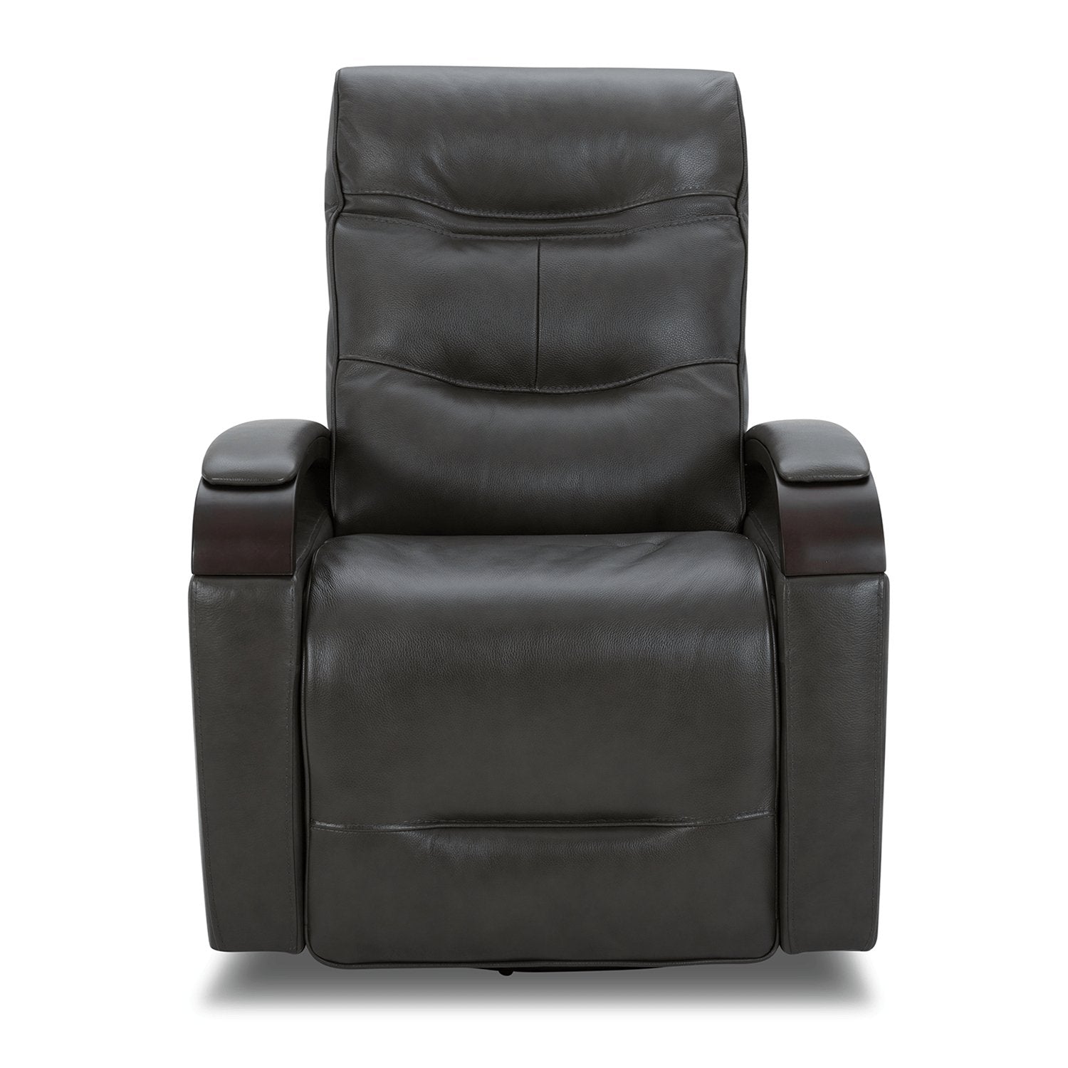 Gentry Leather Power Swivel Glider Recliner with Charging Port