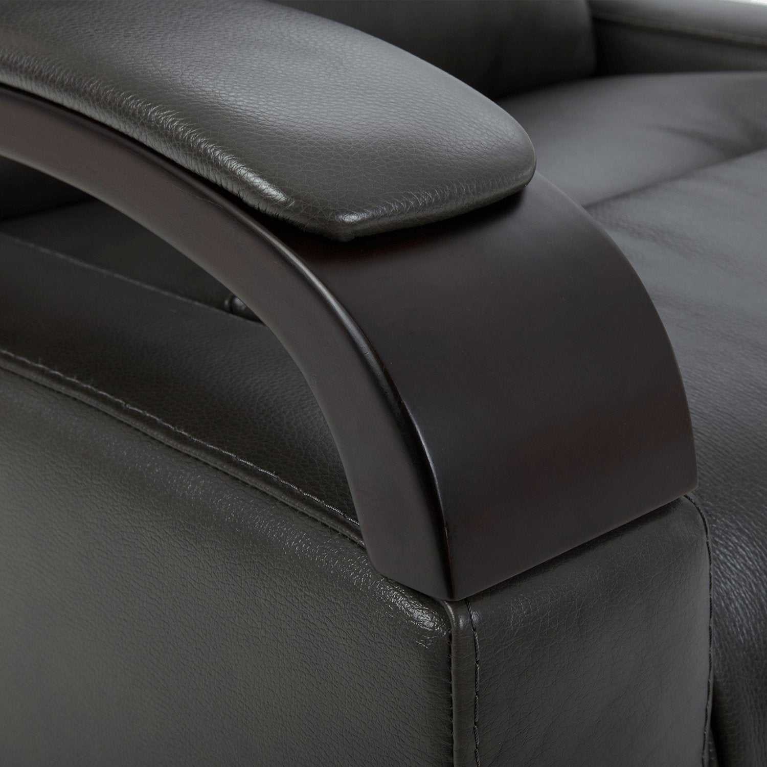 Gentry Leather Power Swivel Glider Recliner with Charging Port