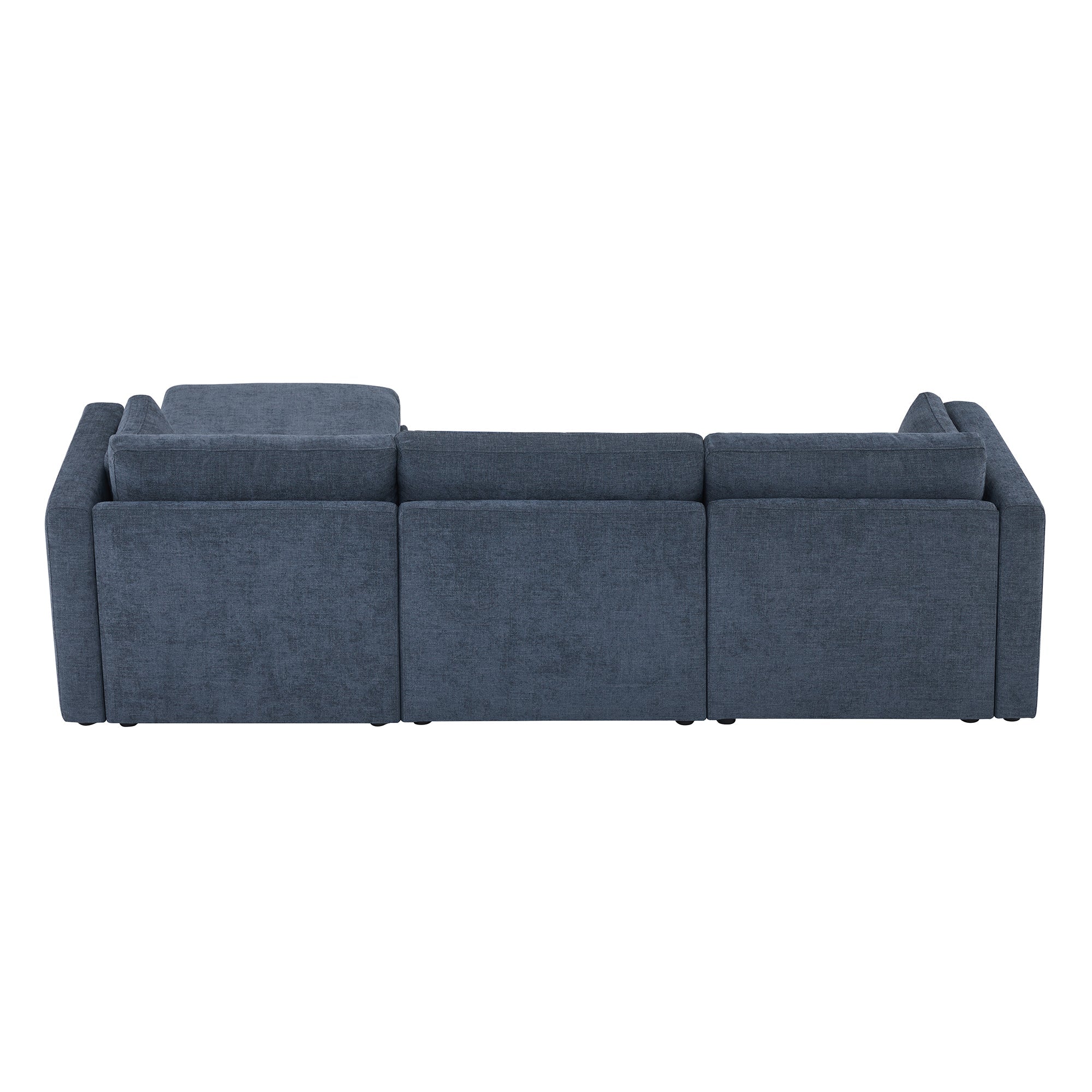 Delaney 4-Seat Modular Sofa Chaise with Storage Ottoman
