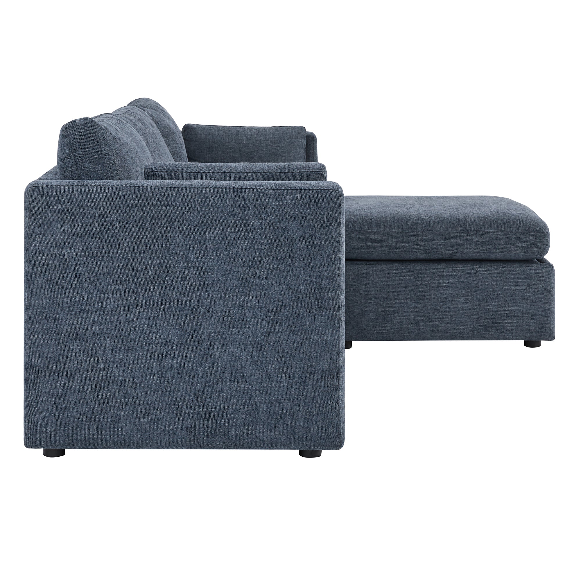 Delaney 4-Seat Modular Sofa Chaise with Storage Ottoman