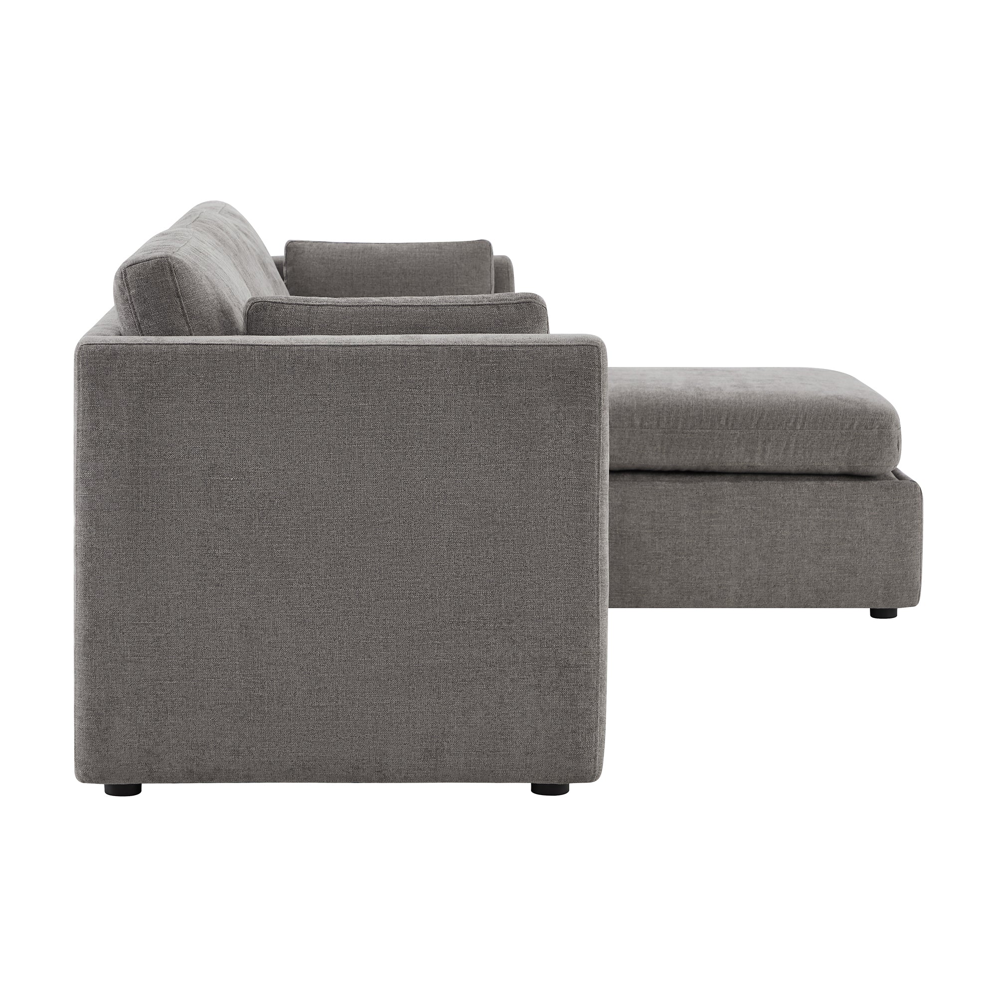 Delaney 4-Seat Modular Sofa Chaise with Storage Ottoman