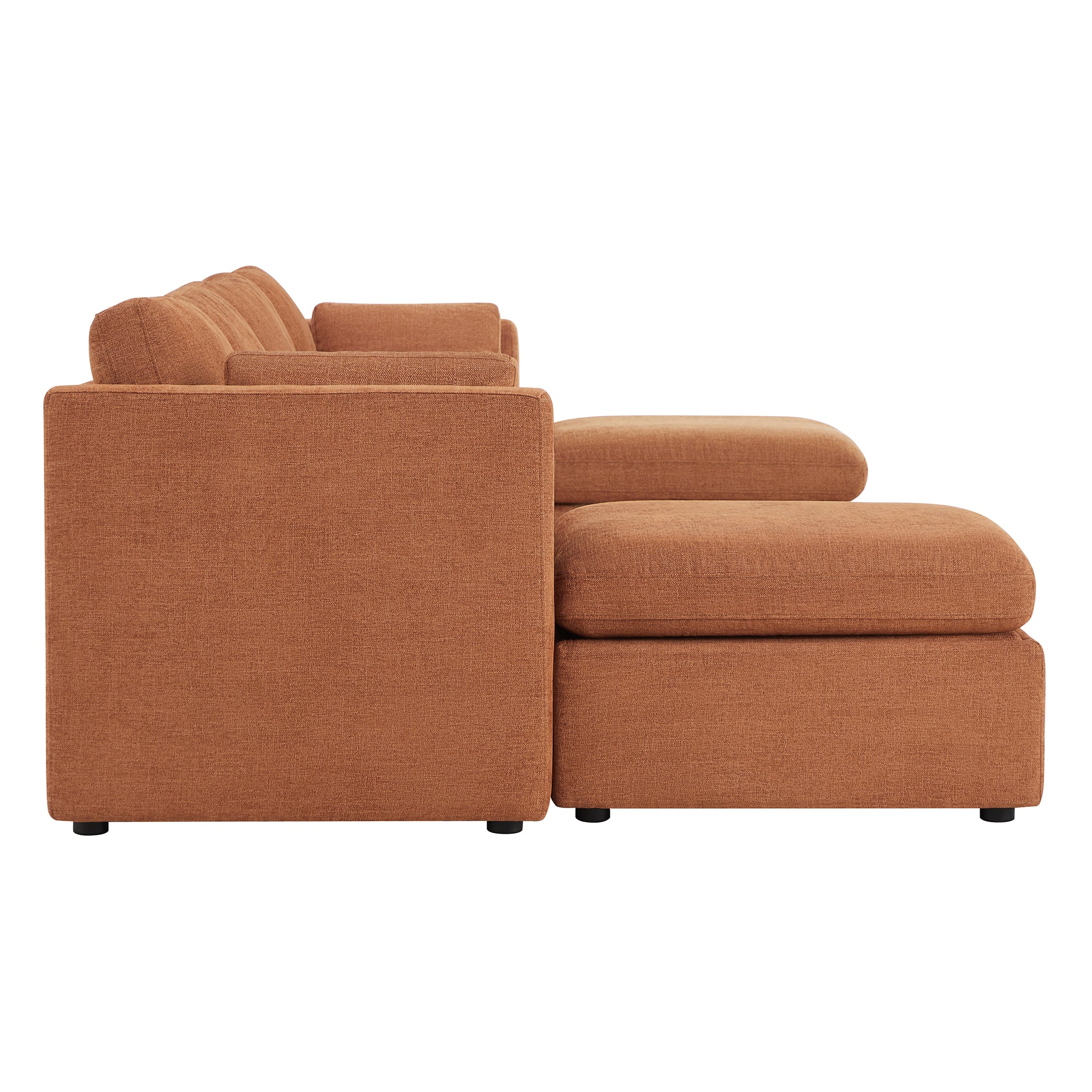 Delaney 6-Seat Modular Sofa Chaise with Storage Ottomans
