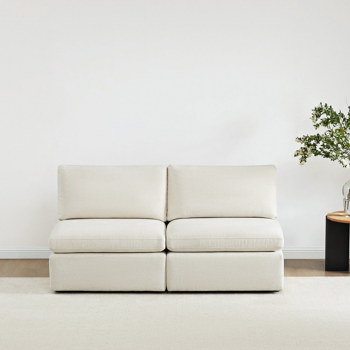 Delaney Modular Armless Chair / 2-Seat Armless Sofa