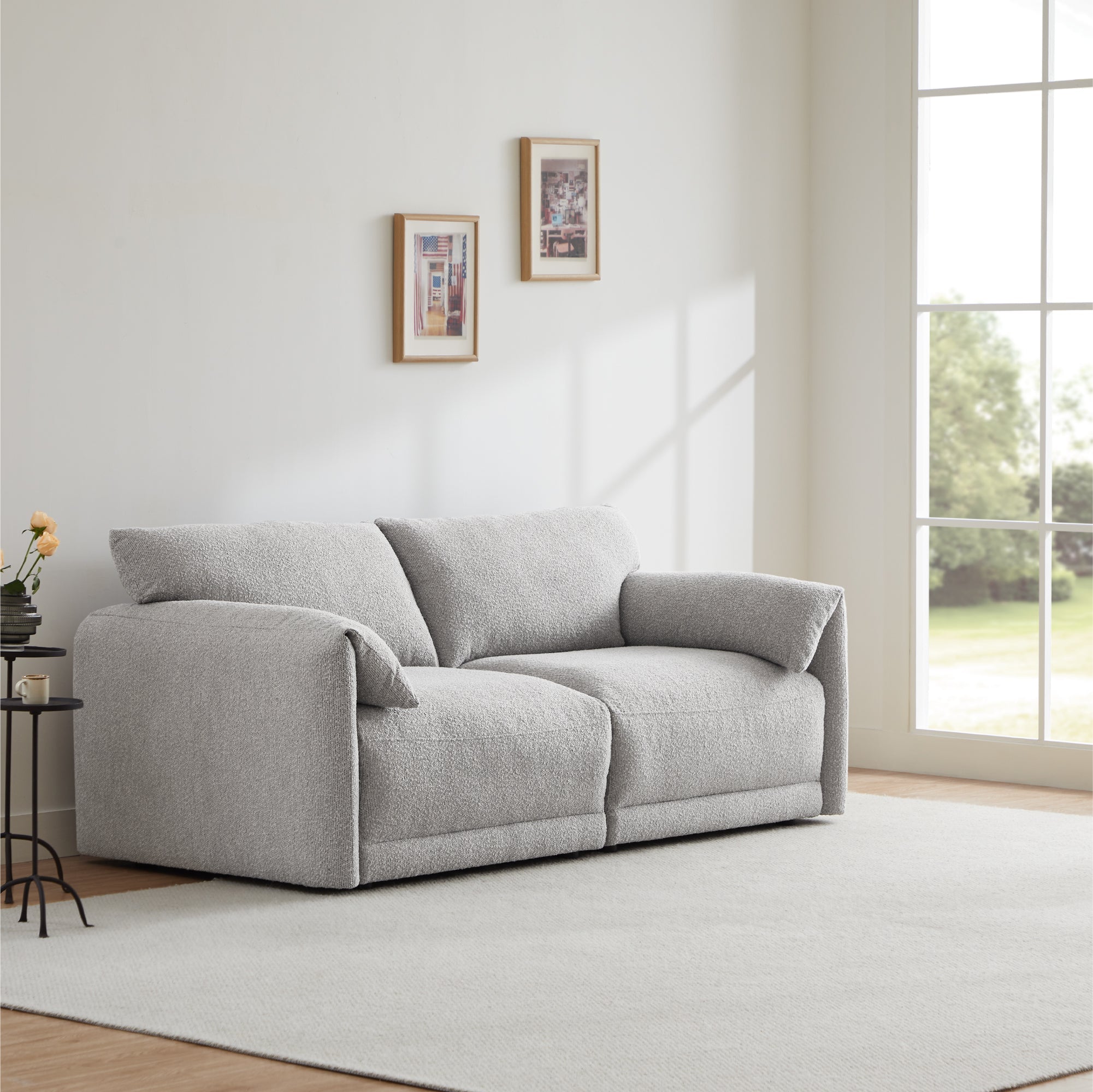 Josie Performance Boucle 2-Piece Modular Sofa  (80.3'')